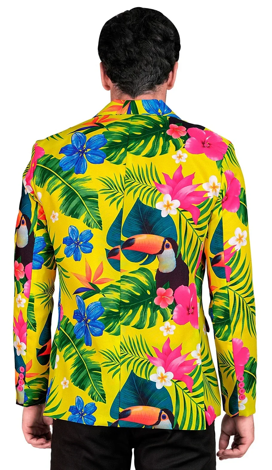 Chaqueta Americana con Estampado Hawaiano para Hombre - Image 3