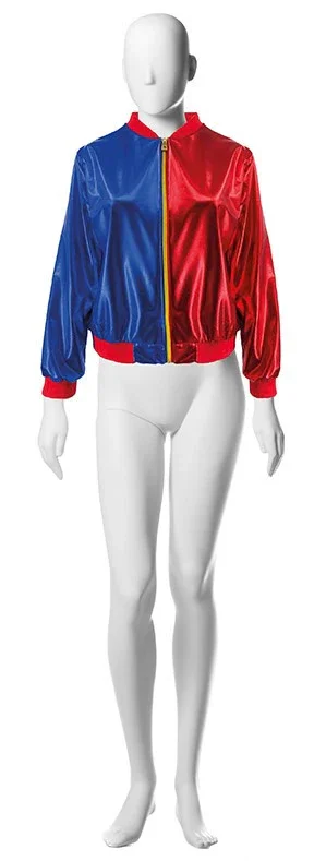 Chaqueta Bomber de Harley Villana Roja y Azul para Mujer - Image 3