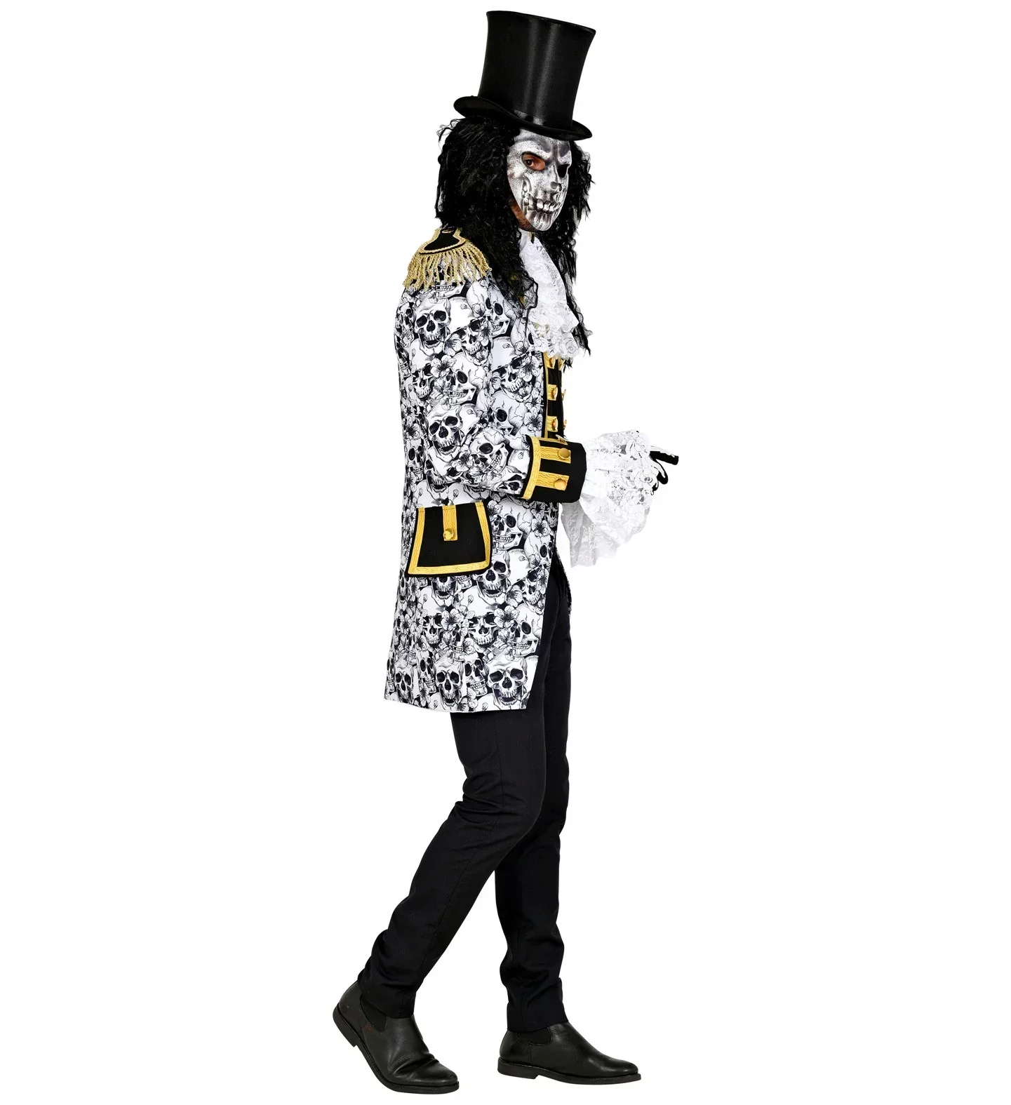 Chaqueta Calaveras con Pechera Dorada para Hombre - Image 5
