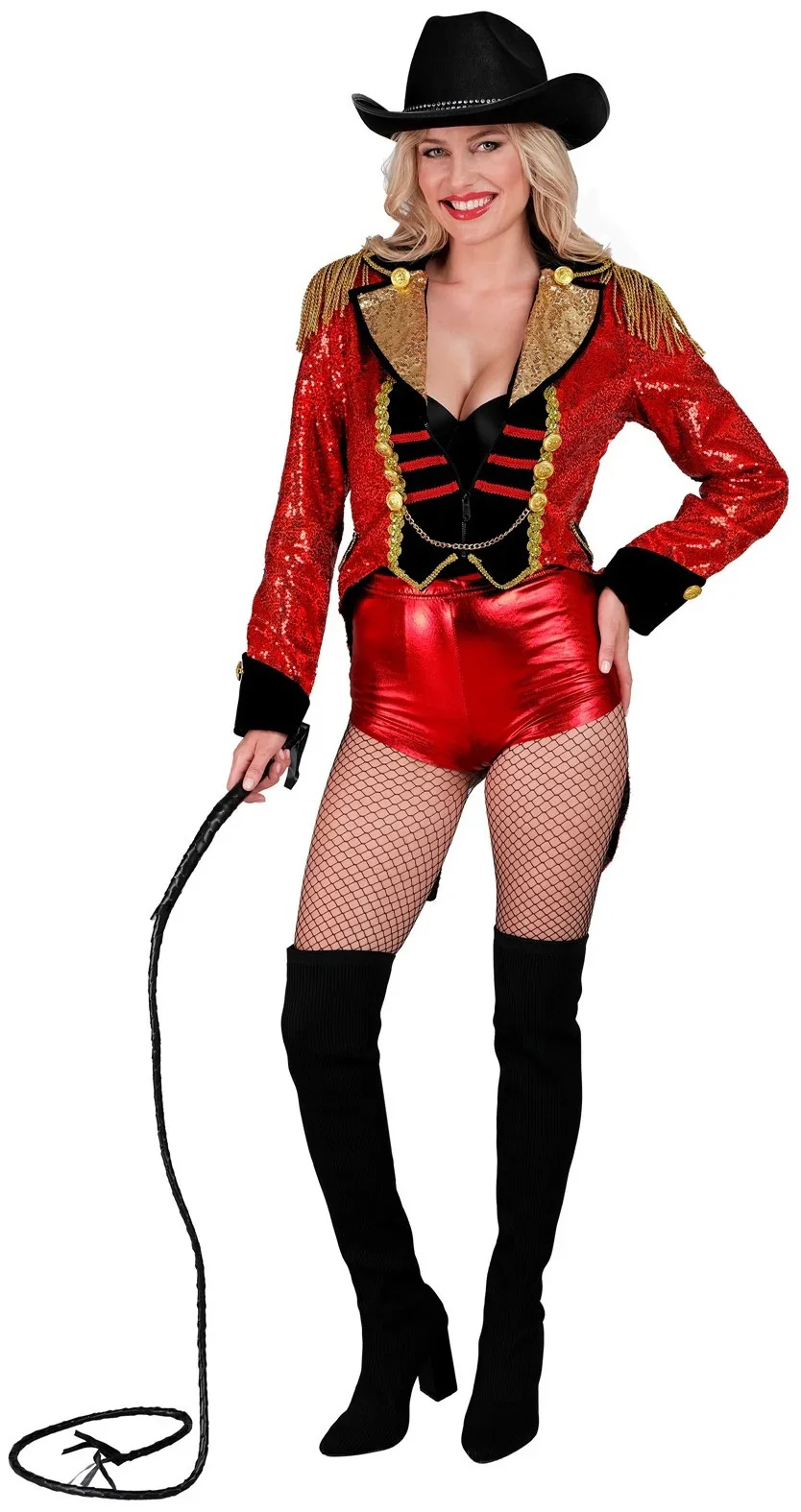 Chaqueta de Domadora Roja con Lentejuelas para Mujer - Image 4