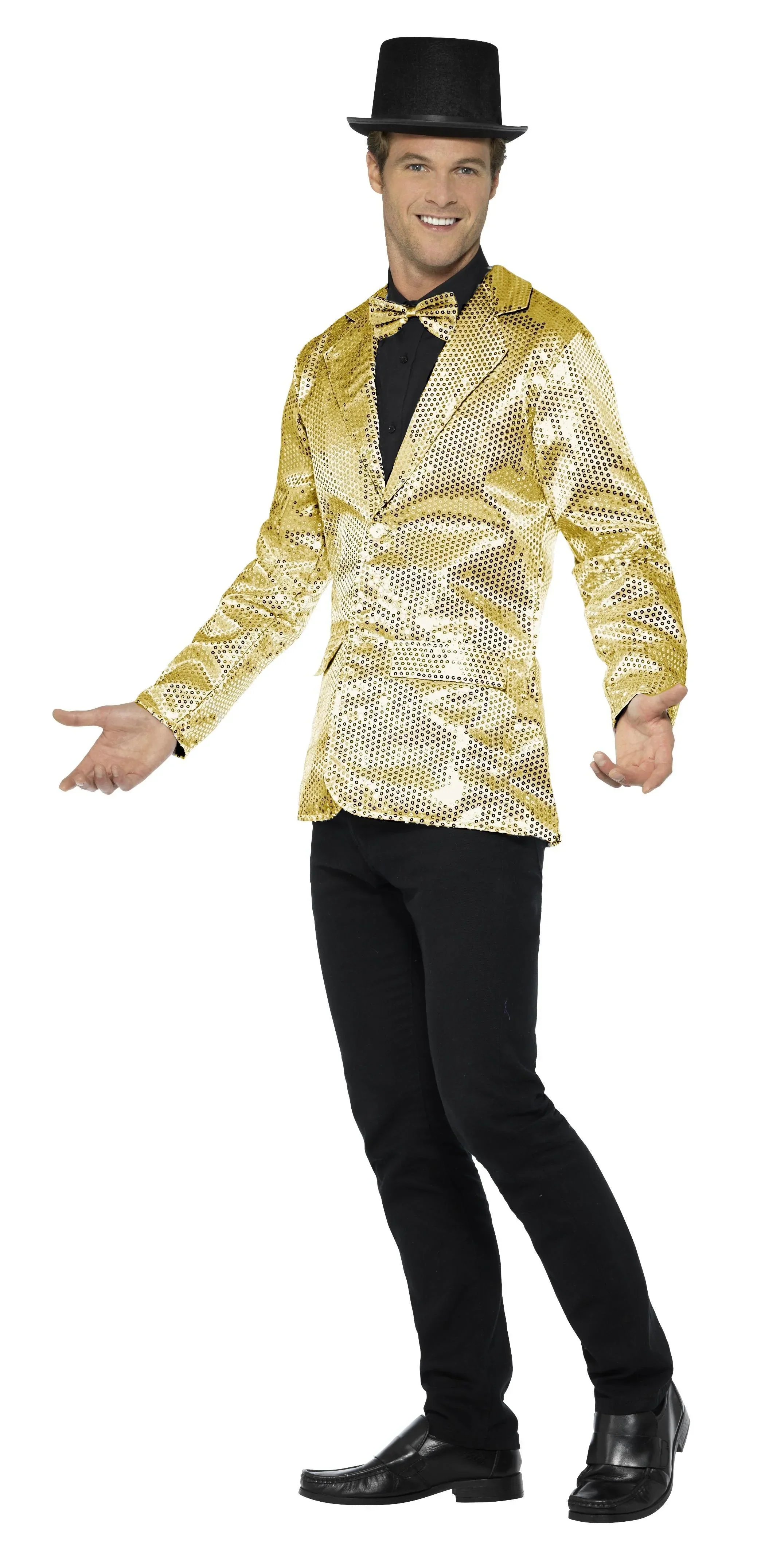 Chaqueta Dorada con Lentejuelas para Hombre - Image 3