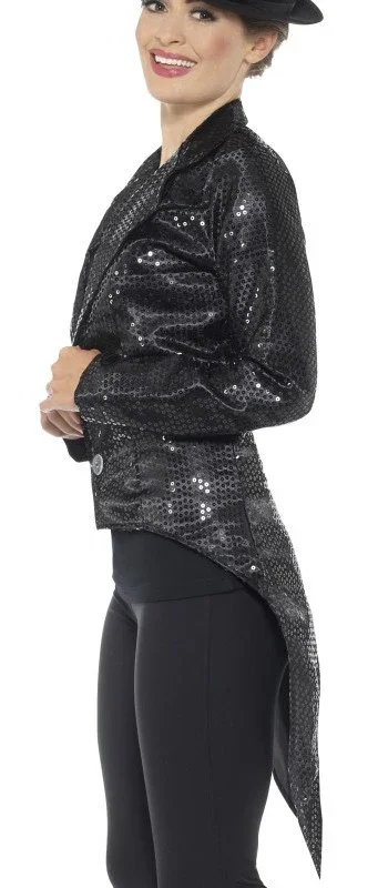 Chaqueta Negra de Lentejuelas para Mujer - Image 3