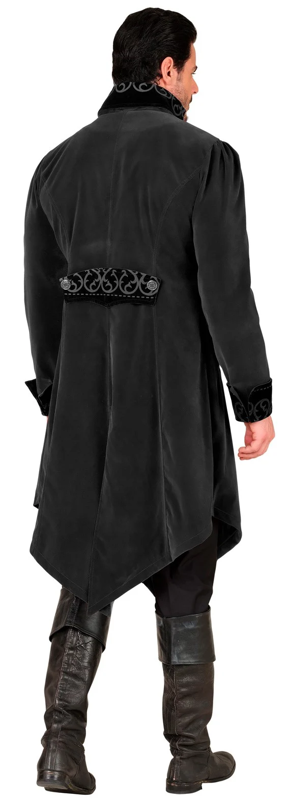 Chaqueta Gótica de Terciopelo Negro para Hombre - Image 4