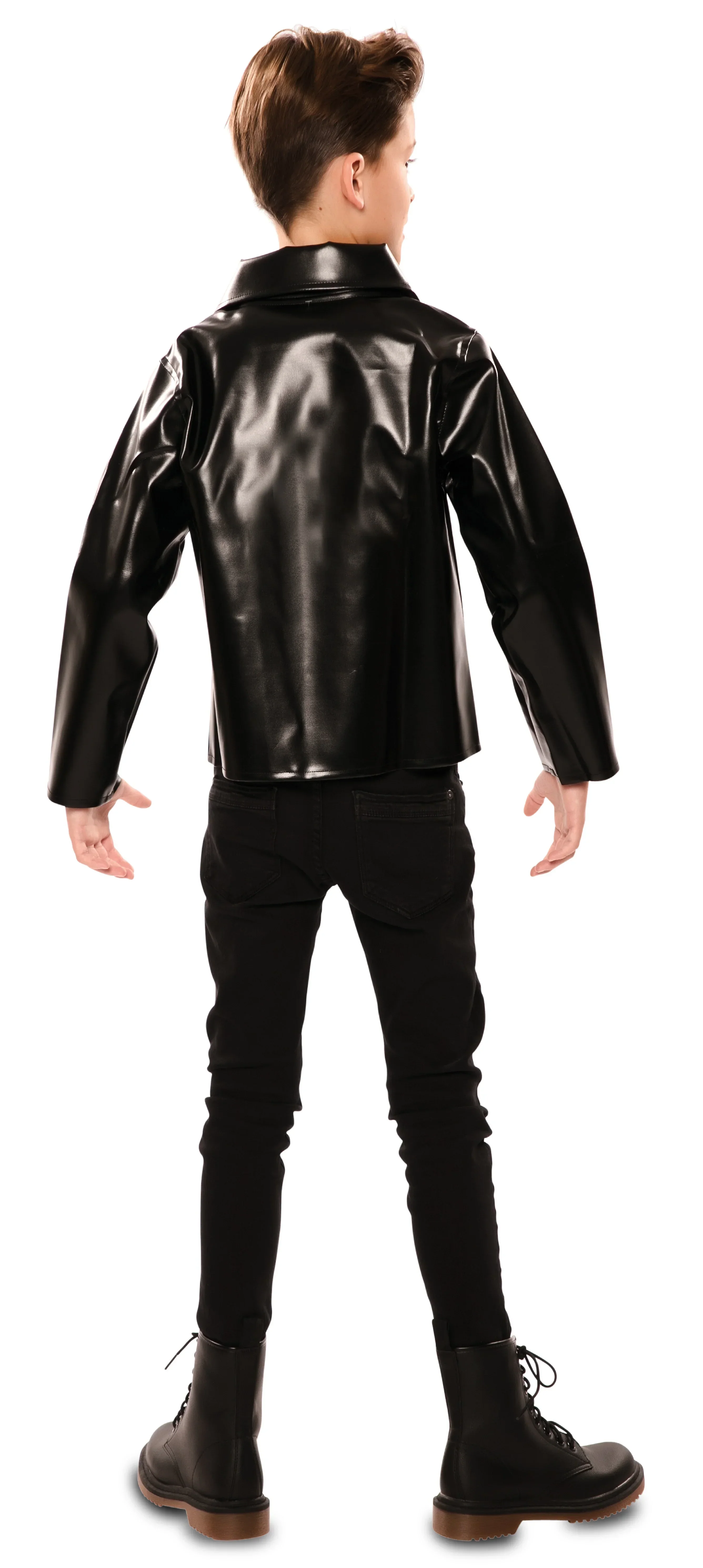 Chaqueta de Grease Infantil de Polipiel Negra - Image 2