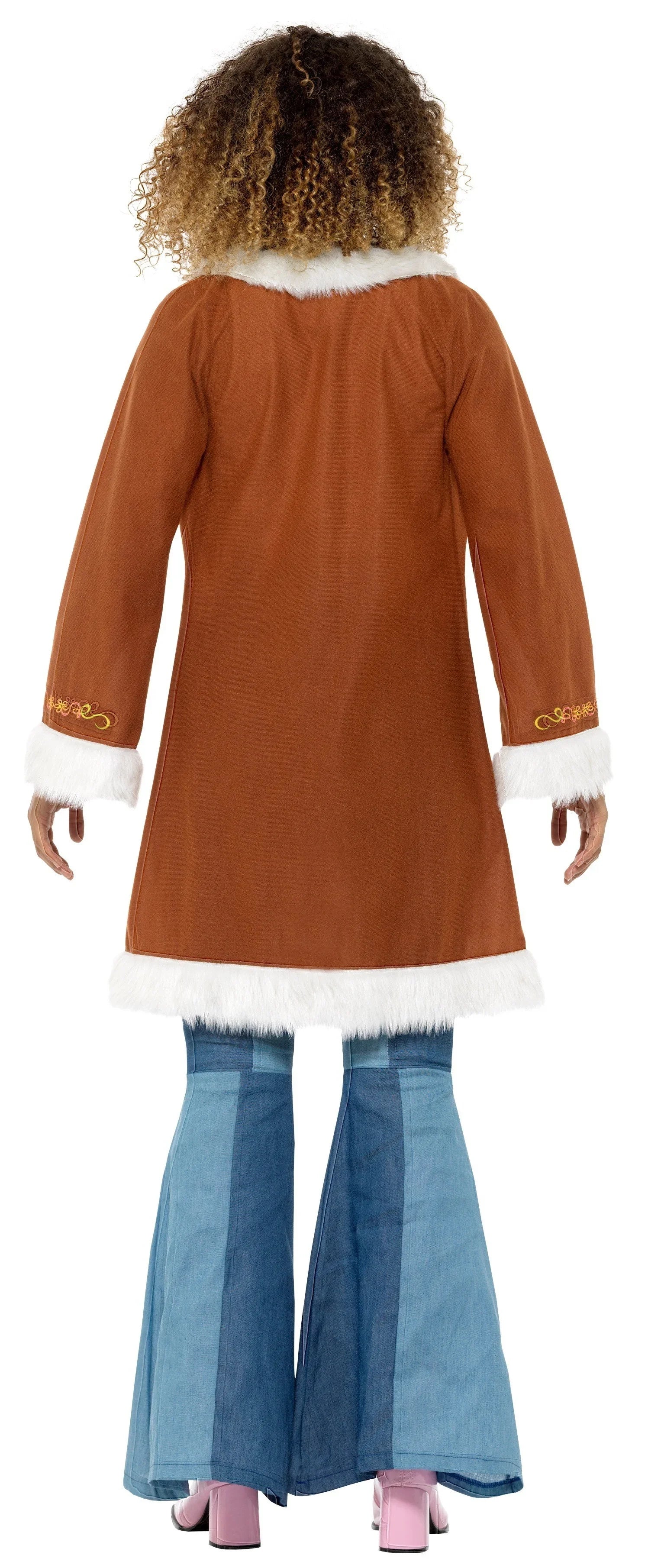 Chaqueta Hippie Marrón Decorada para Adulto - Image 2