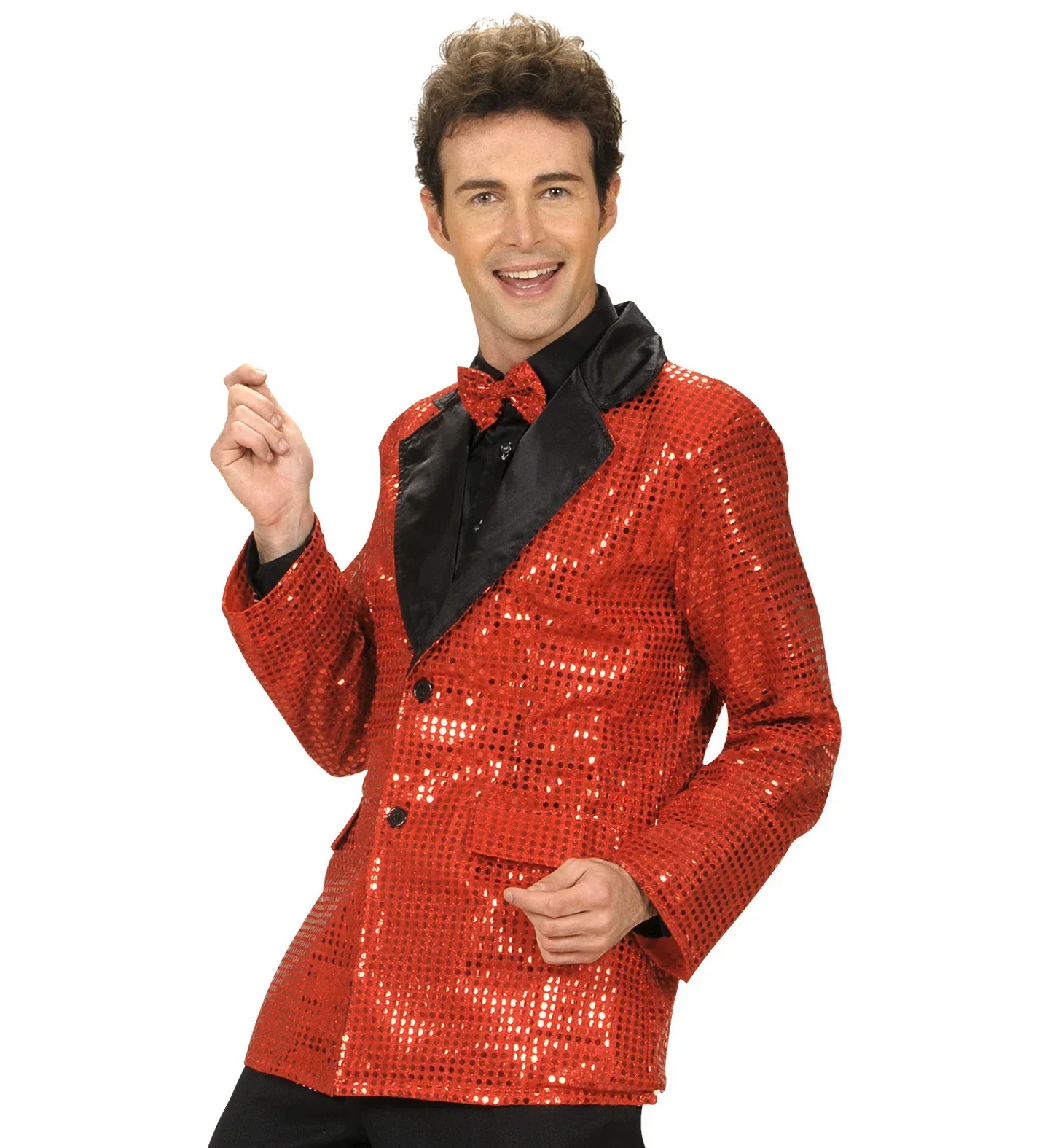 Chaqueta de Lentejuelas Rojas para Hombre - Image 5