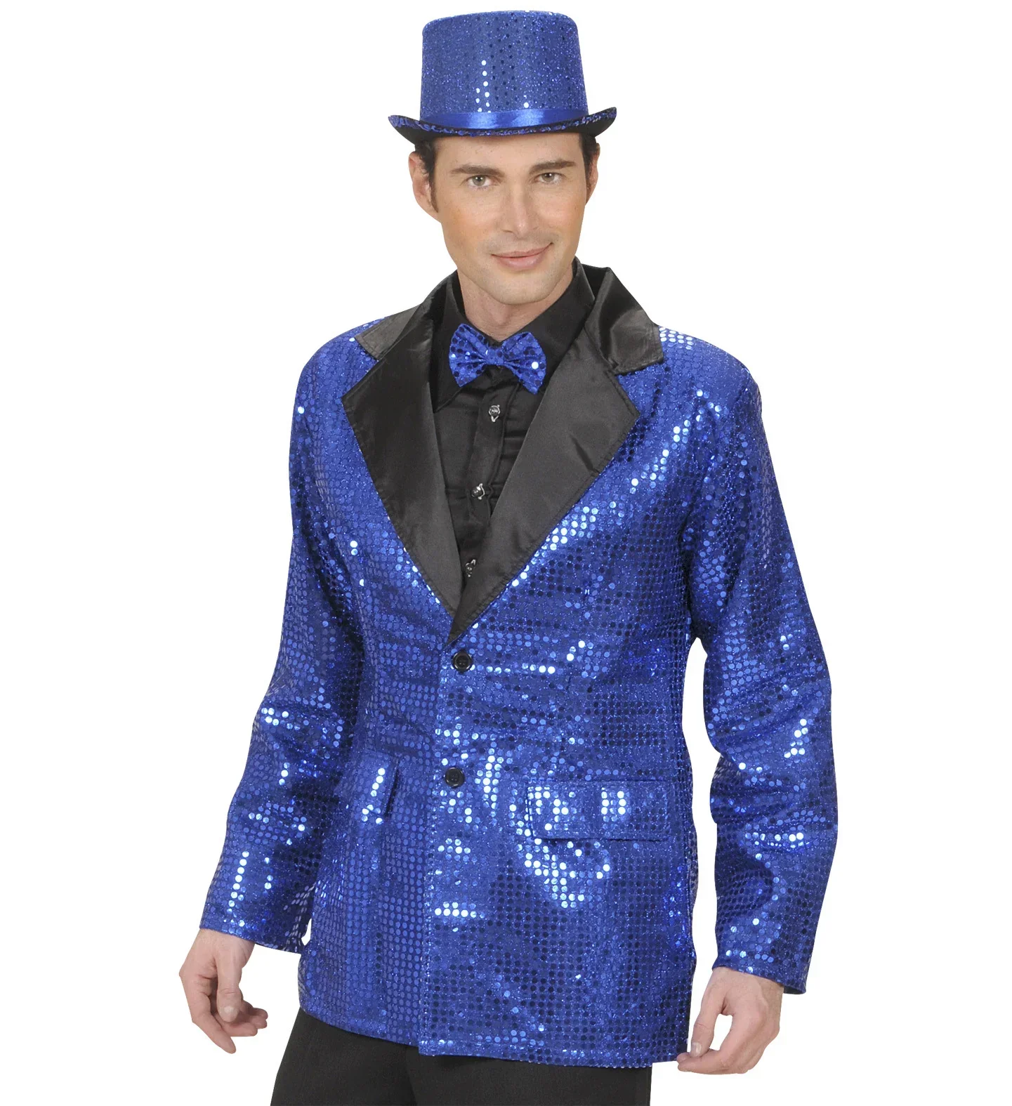 Chaqueta de Lentejuelas Azul para Hombre - Image 4