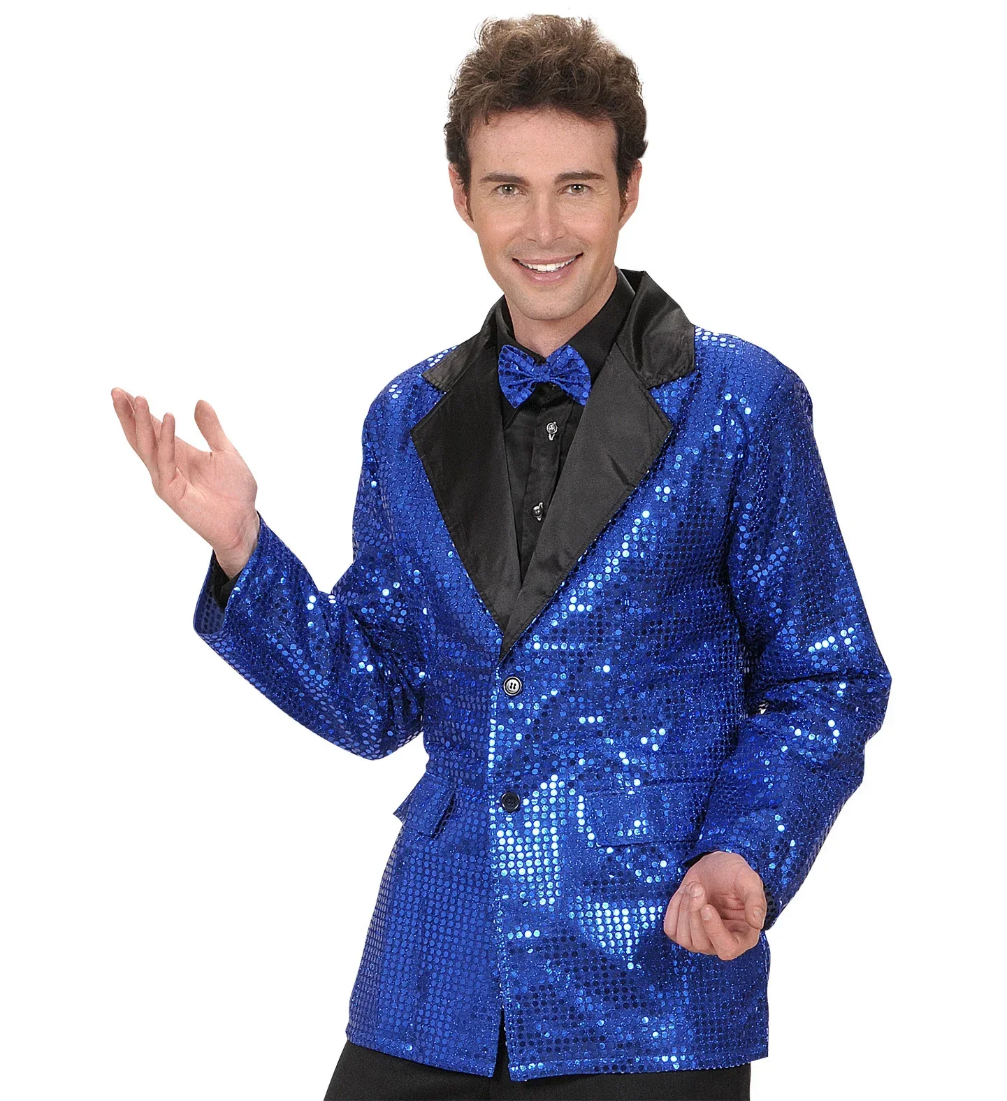 Chaqueta de Lentejuelas Azul para Hombre - Image 5