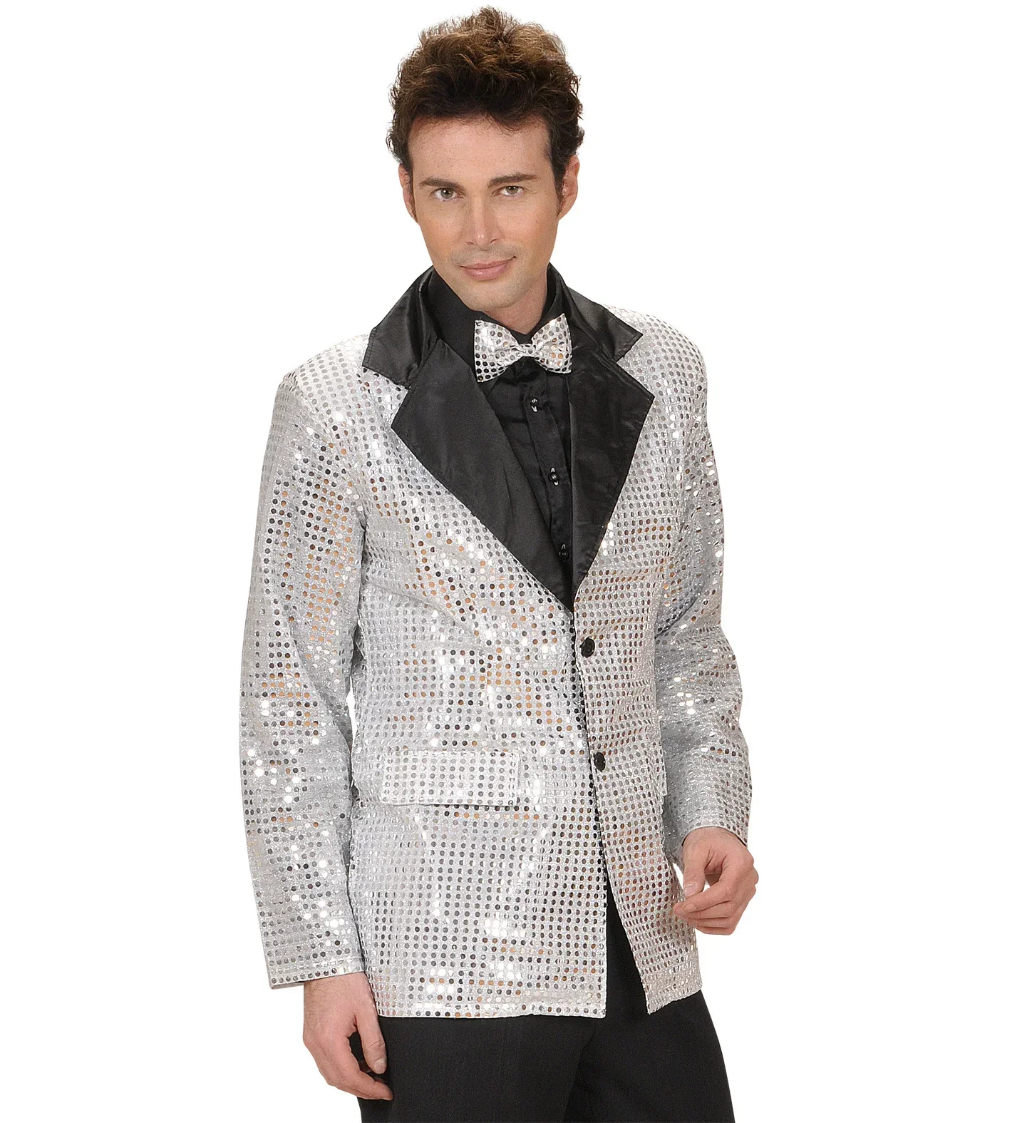 Chaqueta de Lentejuelas Plateada - Image 4