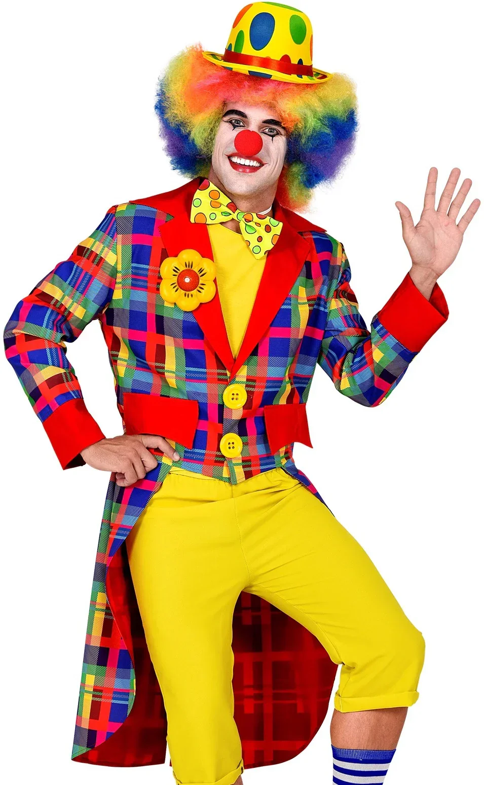 Chaqueta de Payaso de Cuadros para Hombre