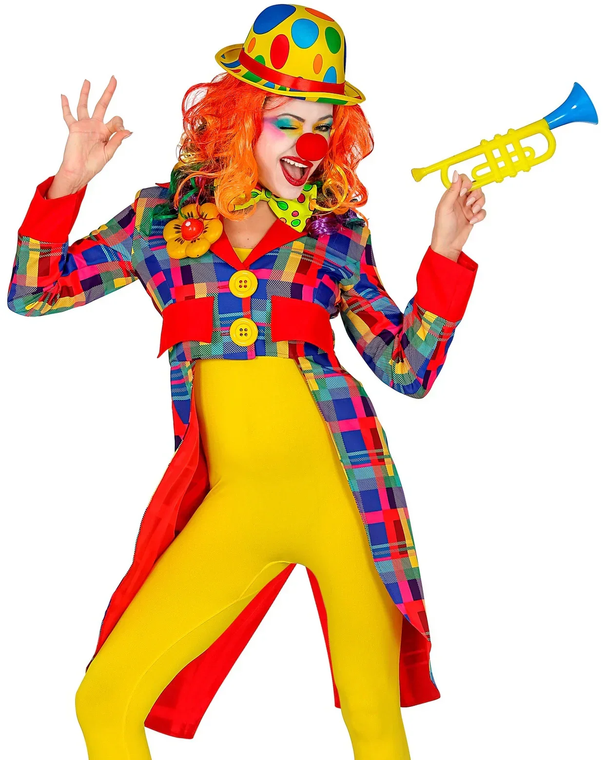 Chaqueta de Payaso de Cuadros para Mujer
