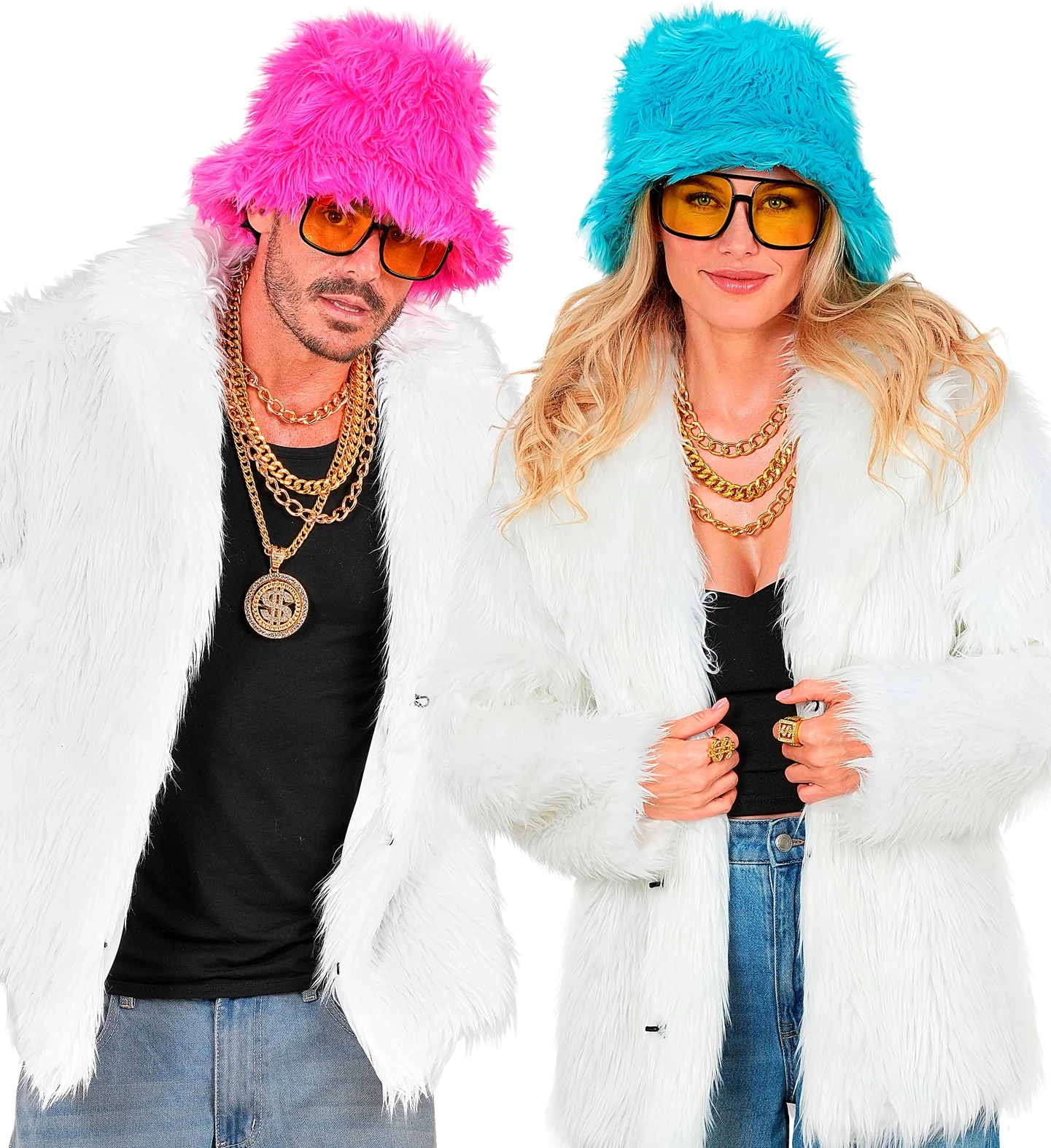 Chaqueta de Pelo Blanco para Adulto - Image 2