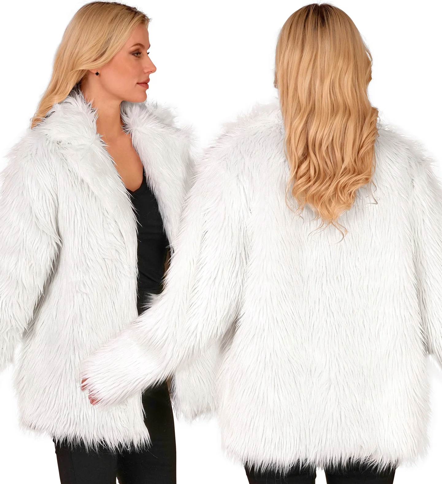 Chaqueta de Pelo Blanco para Adulto - Image 7