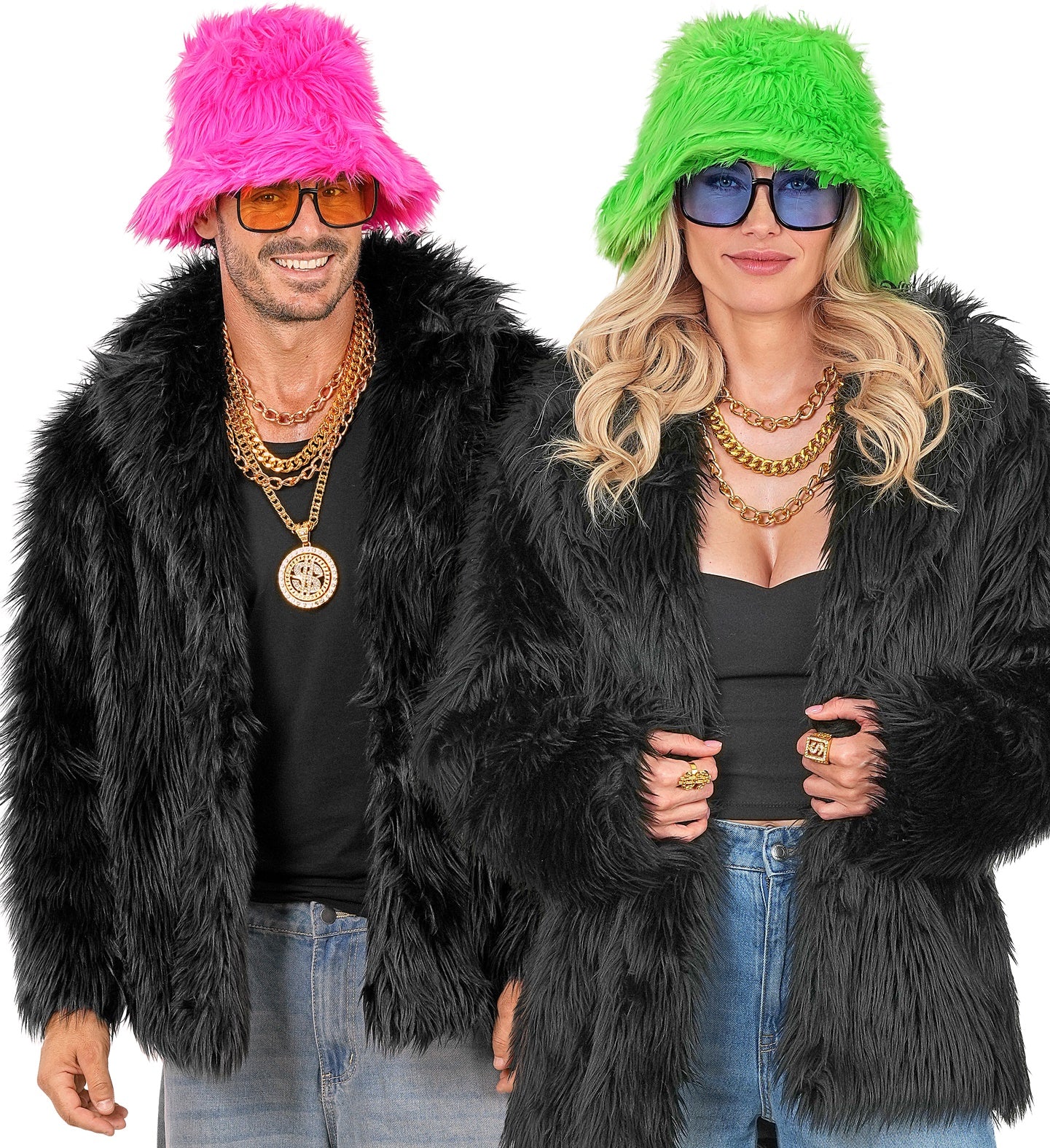 Chaqueta de Pelo Negro para Adulto - Image 2