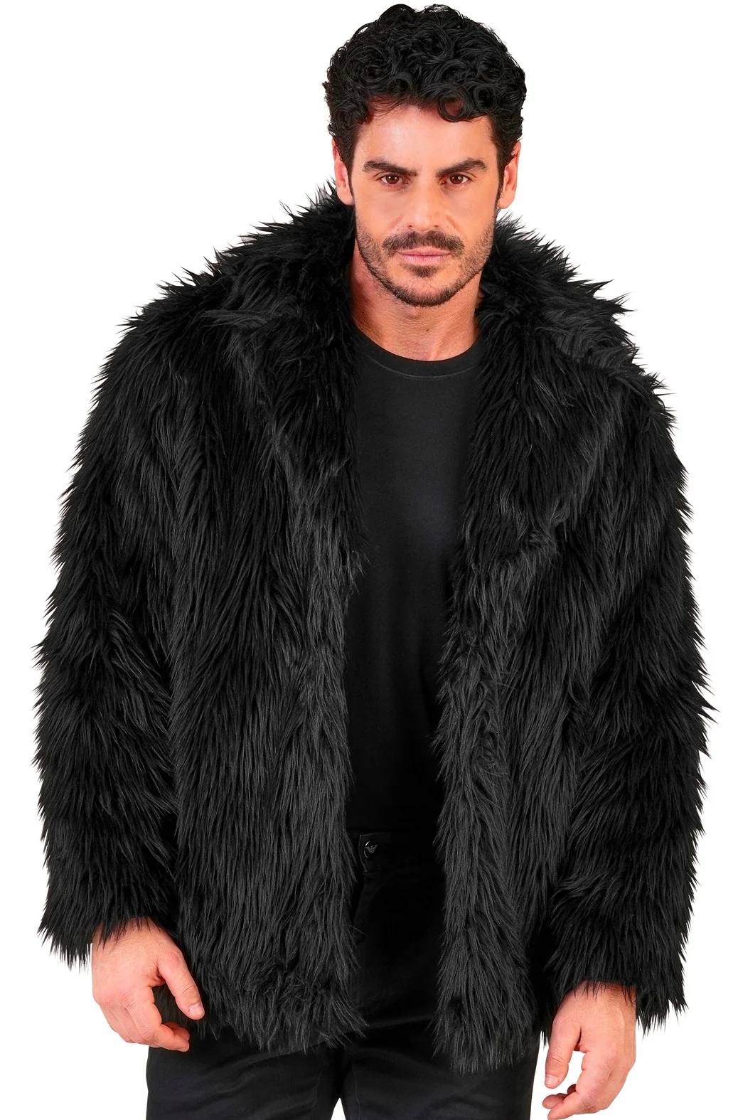 Chaqueta de Pelo Negro para Adulto - Image 7
