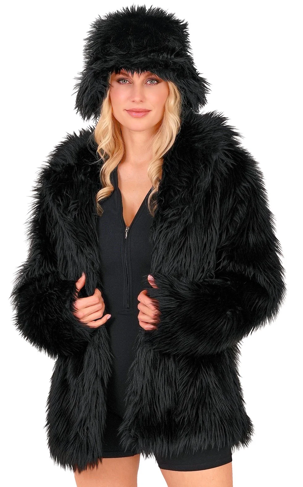 Chaqueta de Pelo Negro para Adulto - Image 8