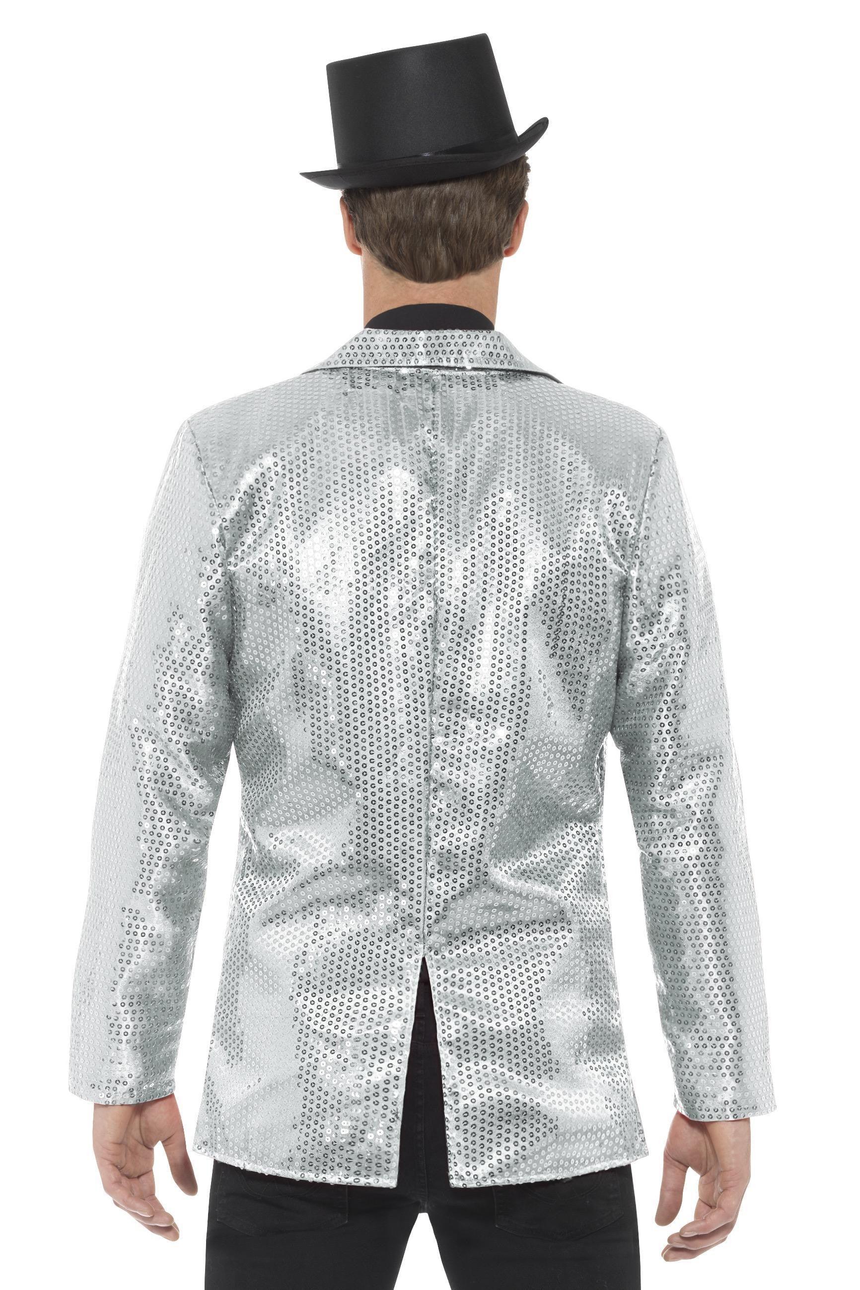 Chaqueta Plateada con Lentejuelas para Hombre - Image 2