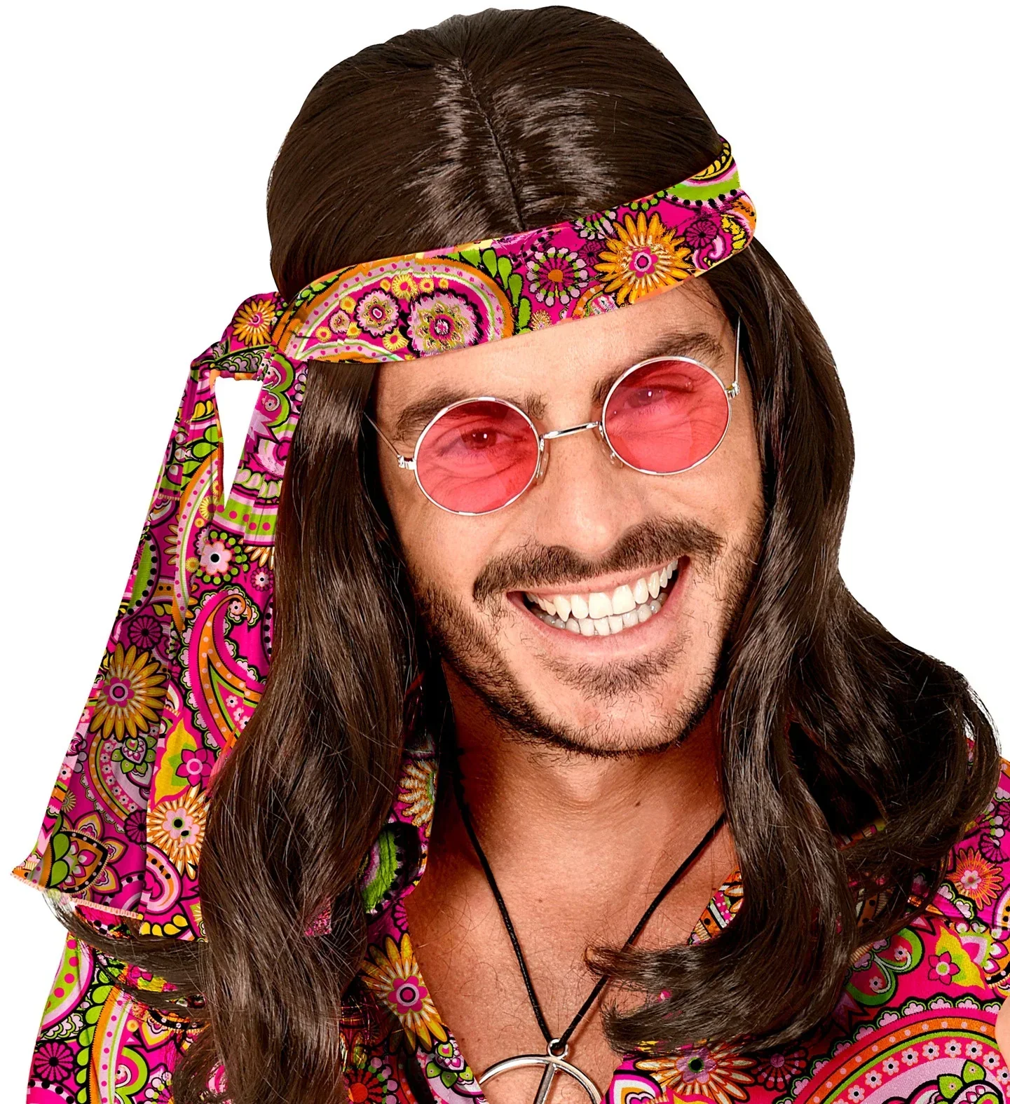 Cinta Hippie Años 60 con Estampado Paisley Rosa - Image 3