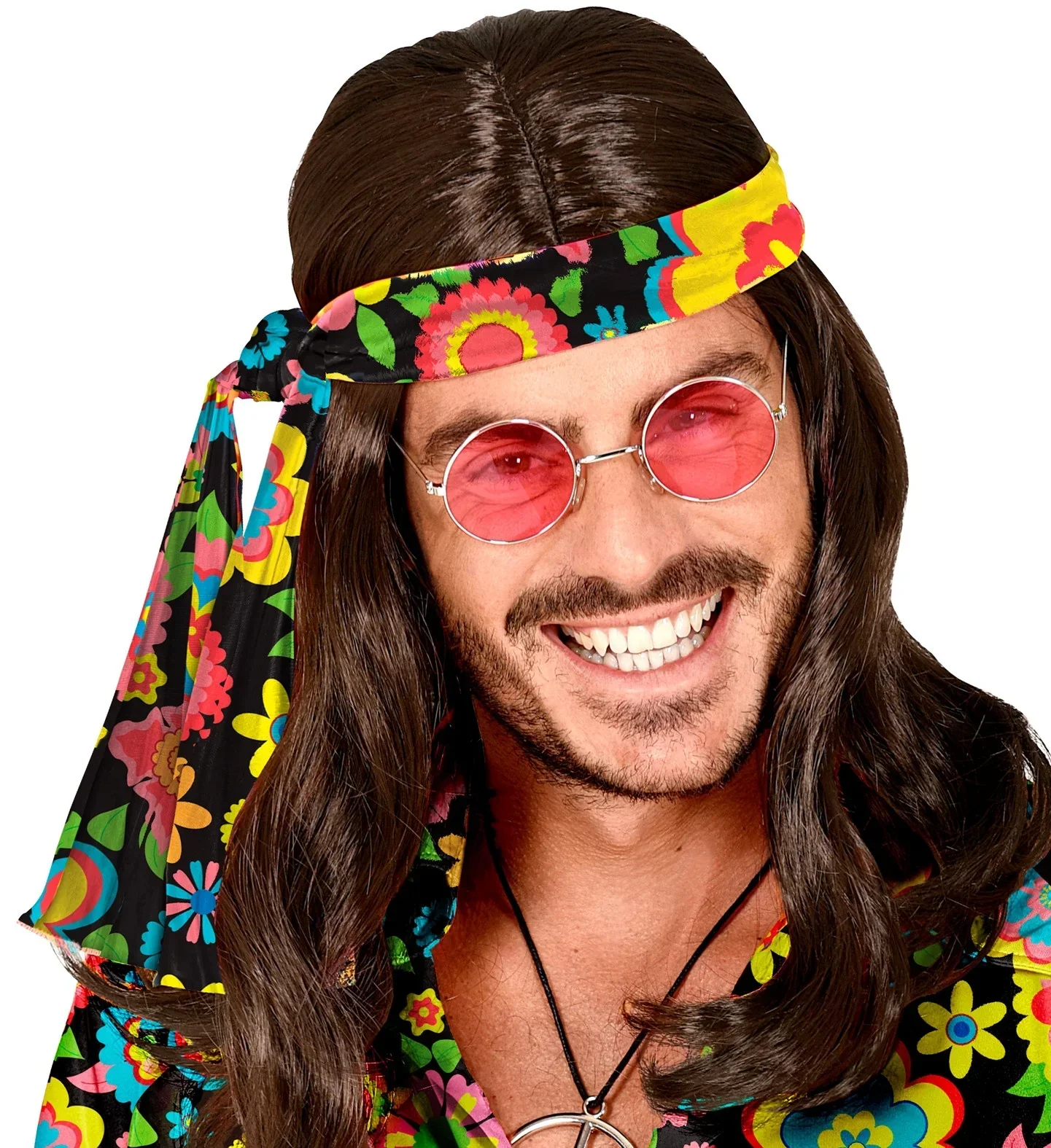 Cinta Hippie Años 60 con Flores Multicolor - Image 3