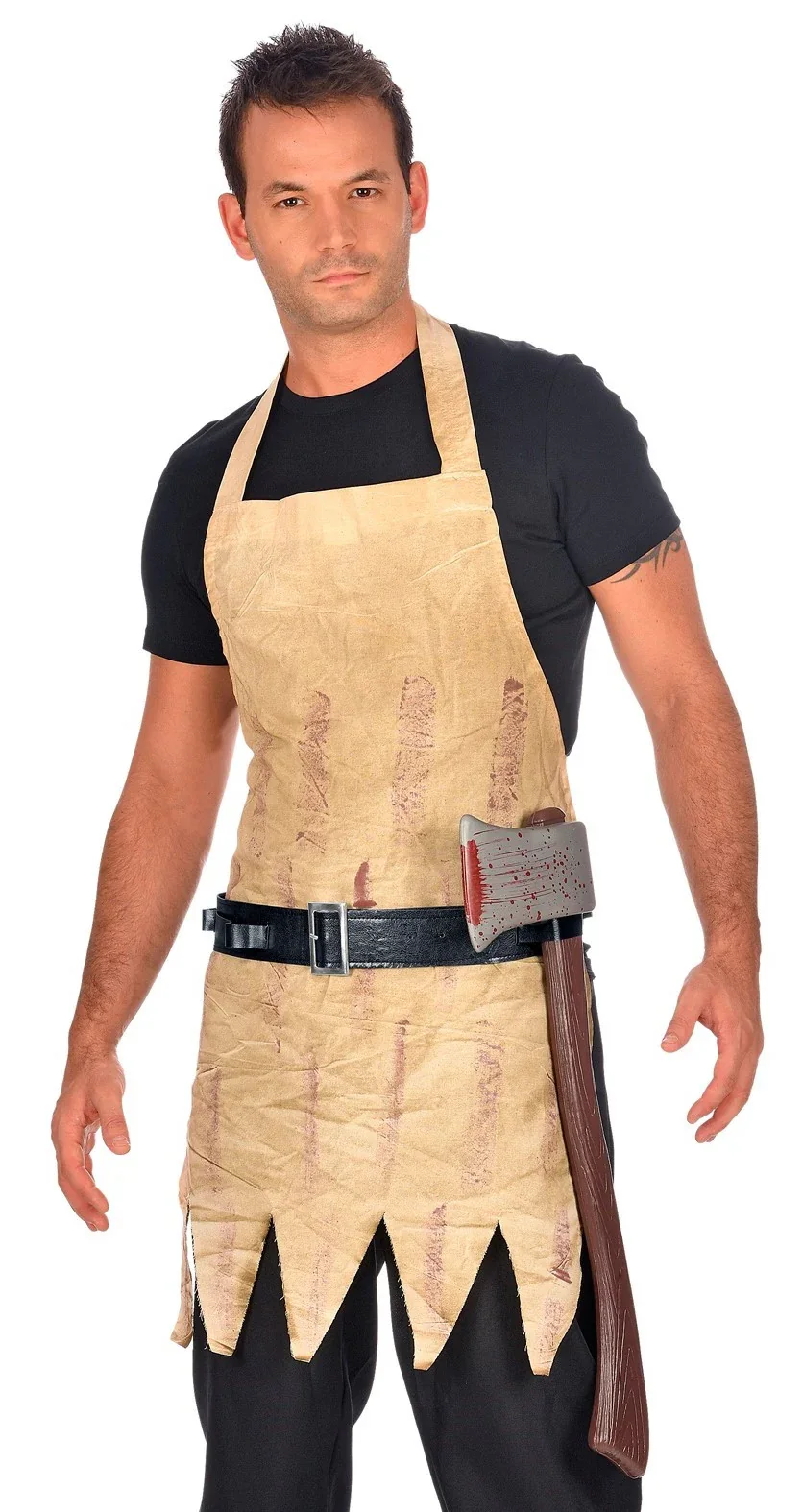 Cinturón Negro de Polipiel con Fundas para Espadas - Image 4