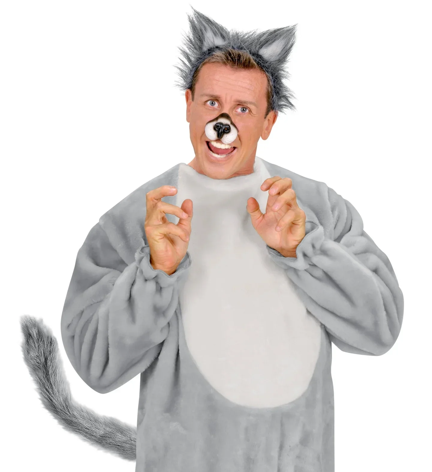 Cola de Lobo Gris de Peluche Moldeable - Image 2