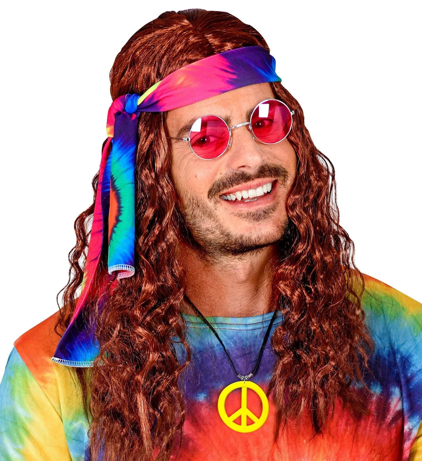 Colgante Hippie Amarillo Neón con el Símbolo de la Paz - Image 2