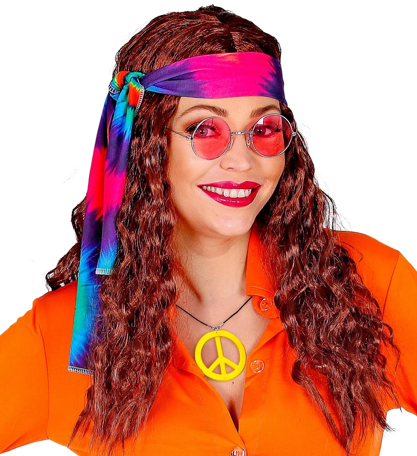 Colgante Hippie Amarillo Neón con el Símbolo de la Paz - Image 3