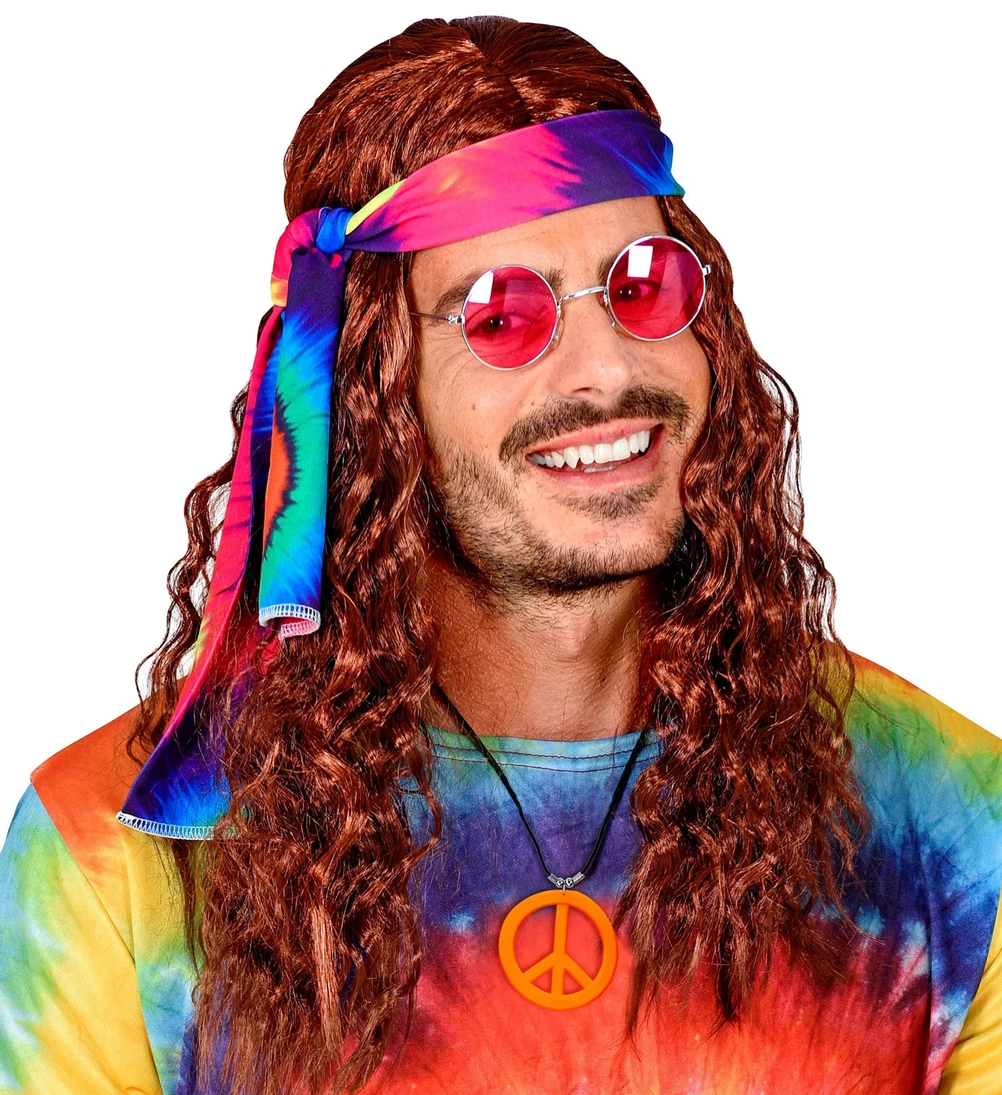 Colgante Hippie Naranja Neón con el Símbolo de la Paz - Image 2