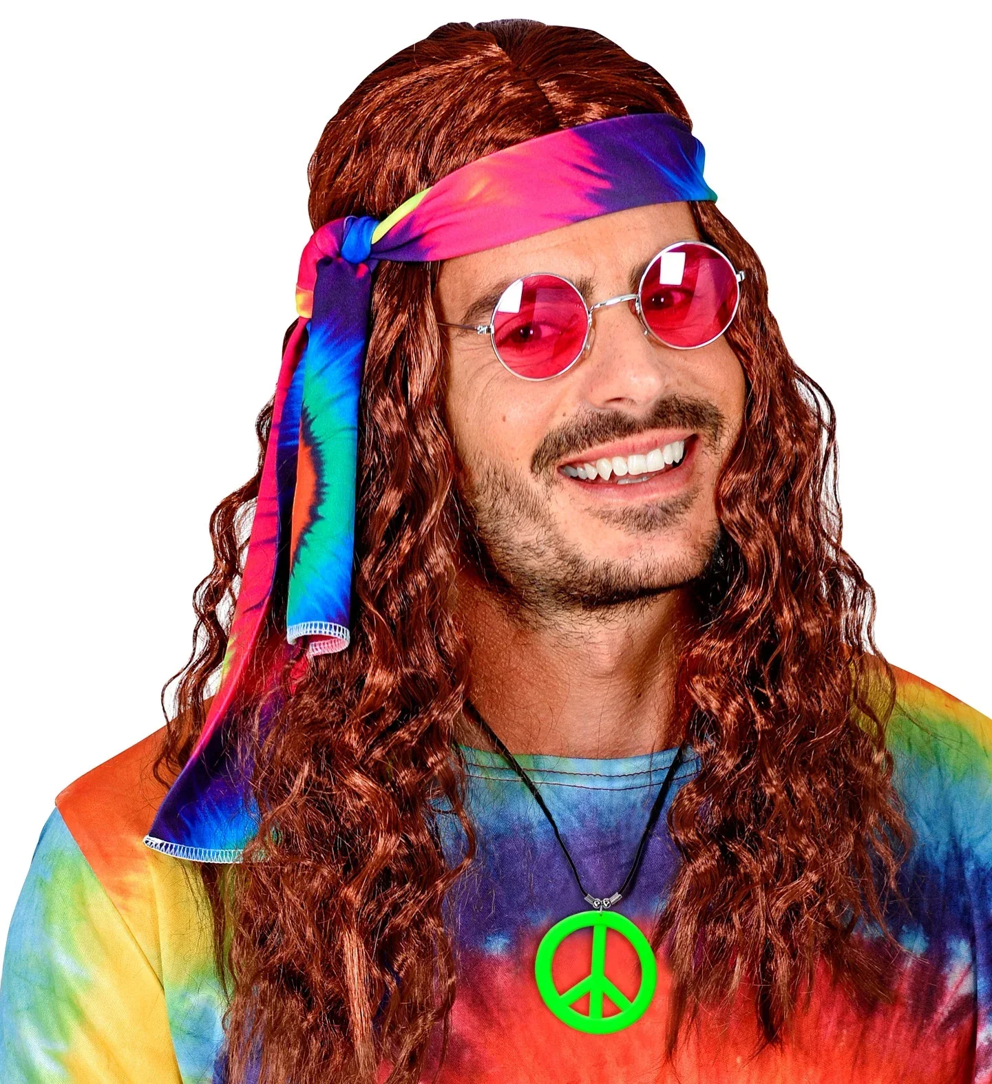 Colgante Hippie Verde Neón con el Símbolo de la Paz - Image 2