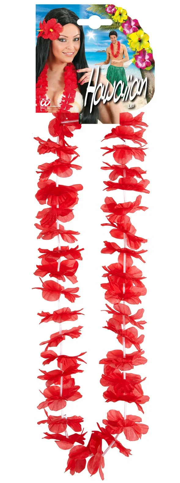Collar Hawaiano de Flores Rojas - Image 5