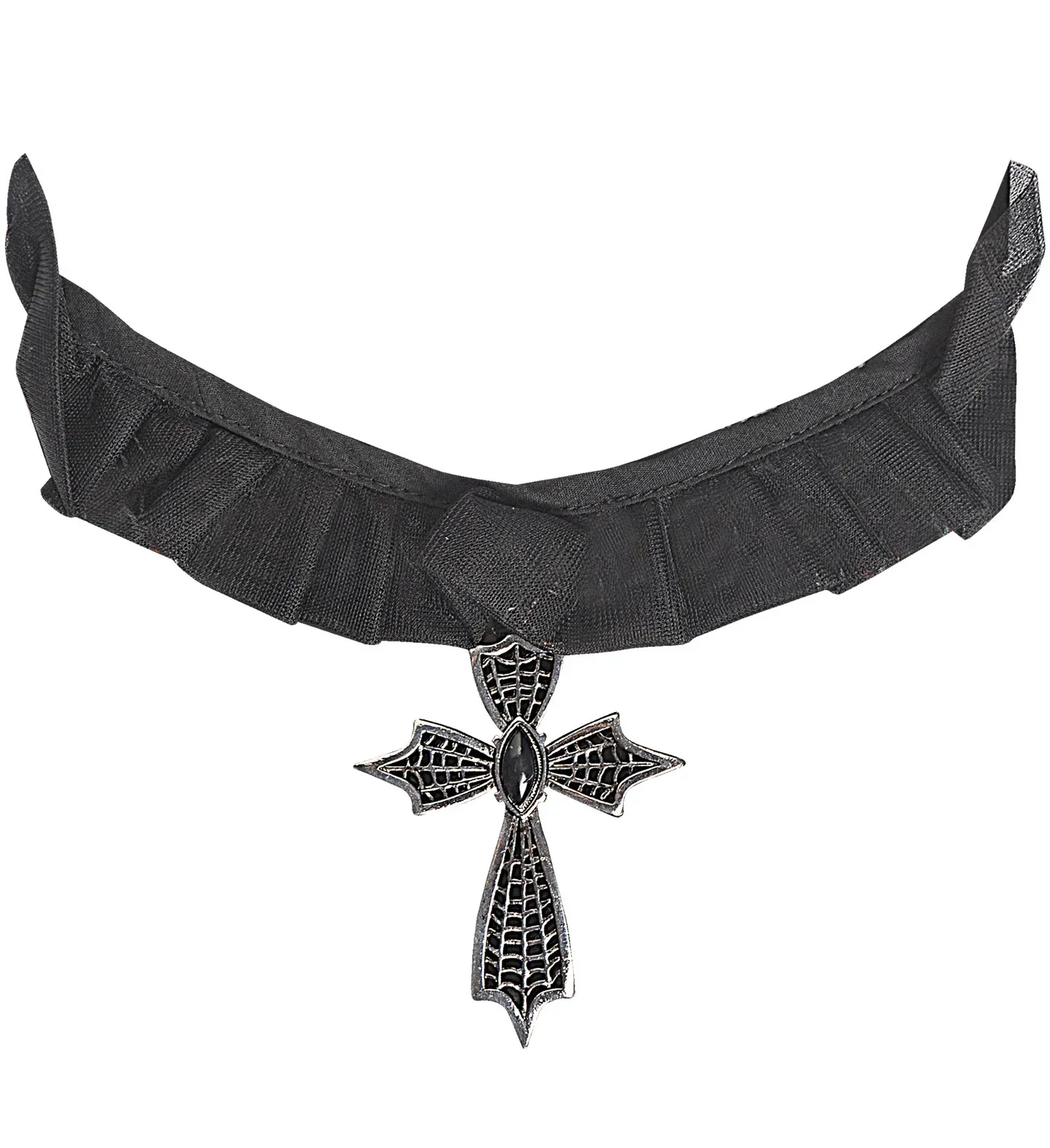 Collar Negro con Cruz Metálica - Image 5