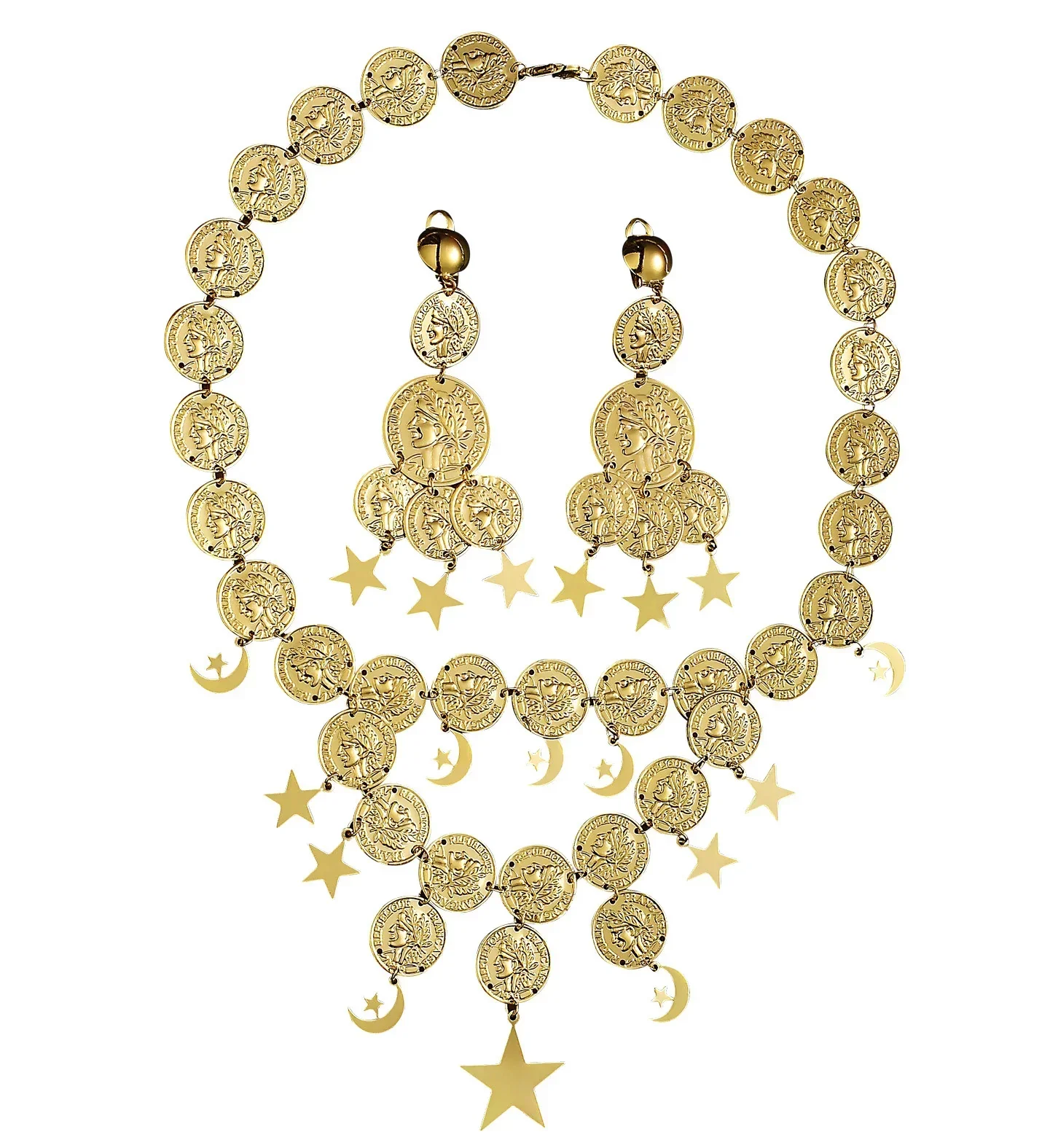 Collar y Pendientes de Monedas de Gitana Zíngara - Image 3