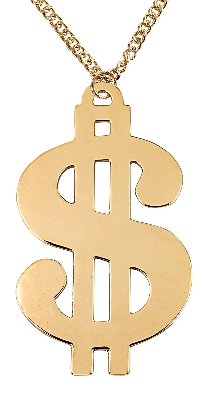 Collar con el Símbolo del Dólar Dorado Metálico - Image 4