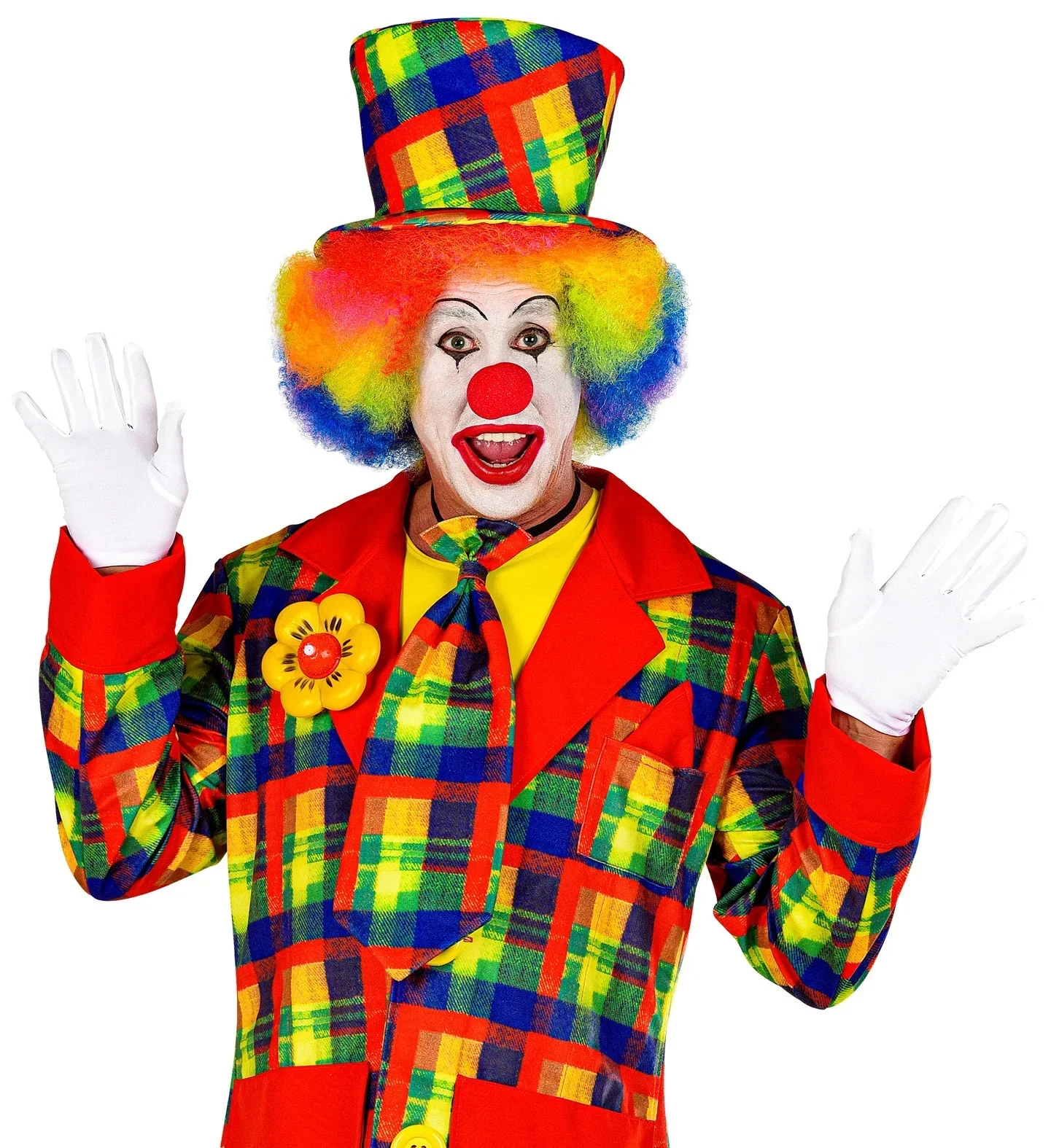 Corbata de Payaso de Cuadros Multicolor - Image 3