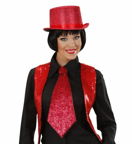 Corbata Roja de lame - Image 4