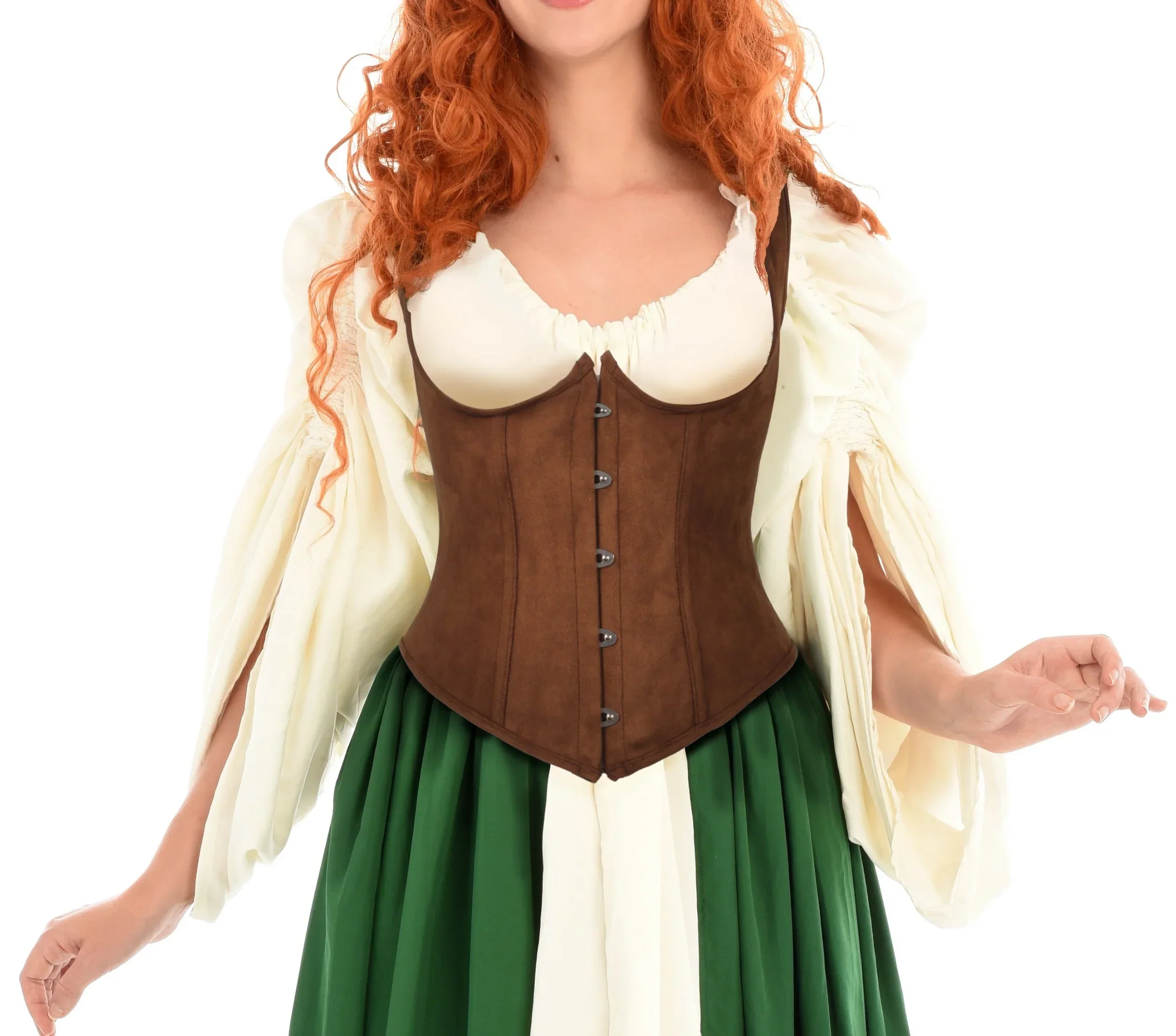 Corset Medieval Marrón para Mujer