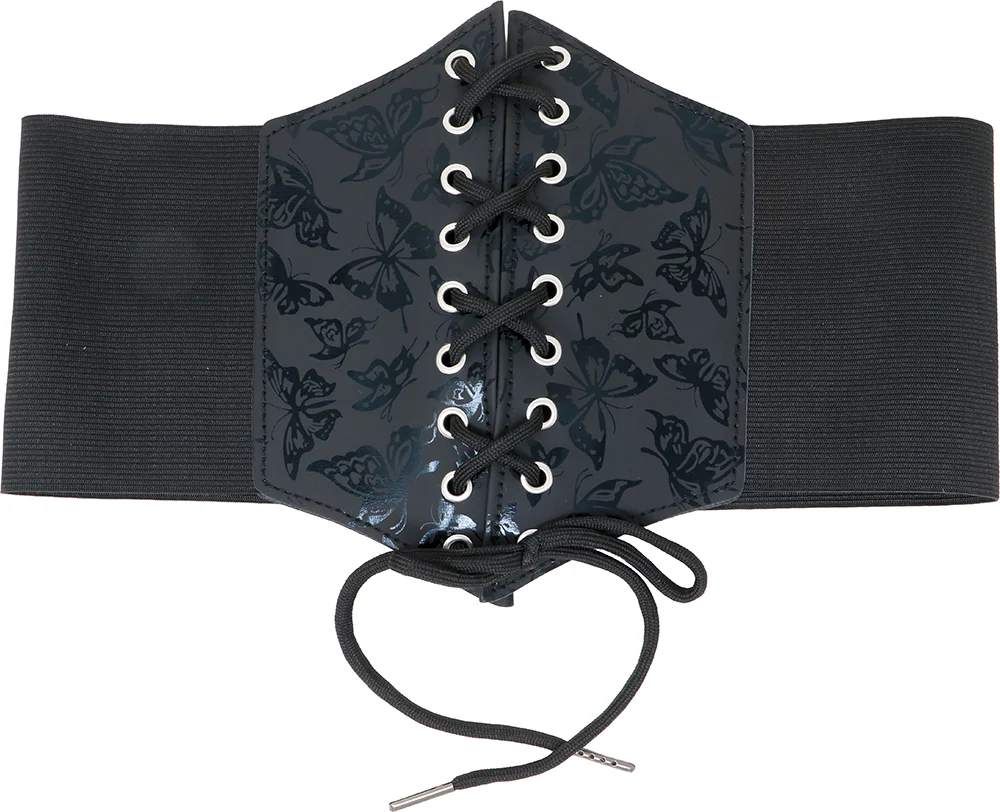 Corset Negro Elástico con Velcro para Mujer - Image 2