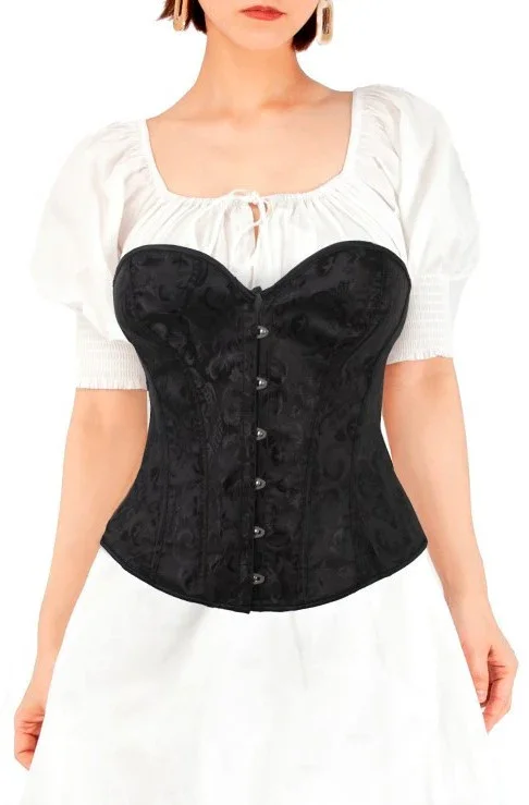 Corset Negro Estilo Barroco para Mujer