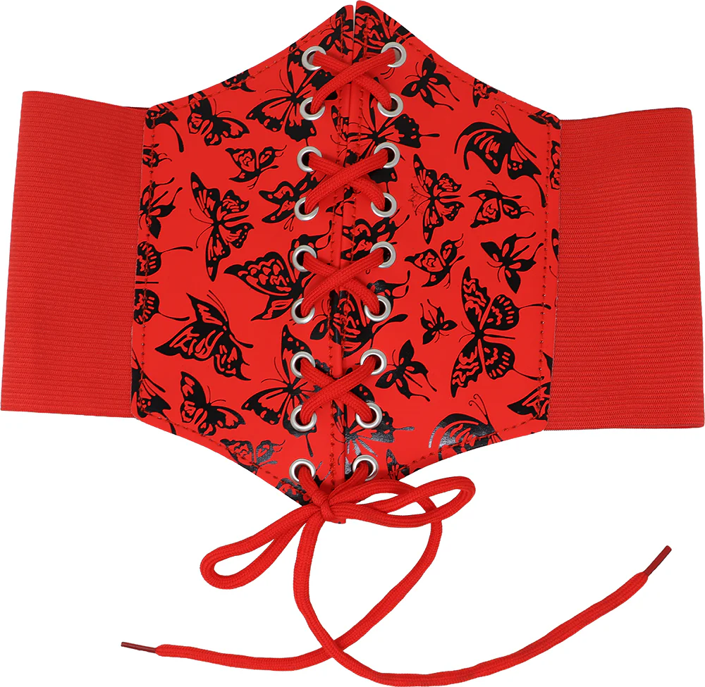 Corset Rojo Elástico con Velcro para Mujer - Image 2