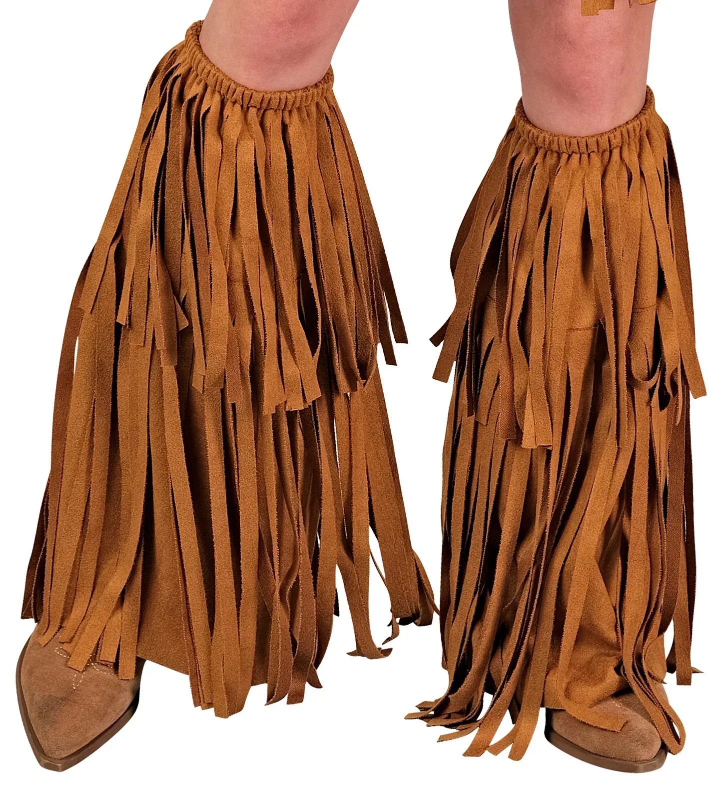 Cubrebotas Hippies Marrones con Flecos
