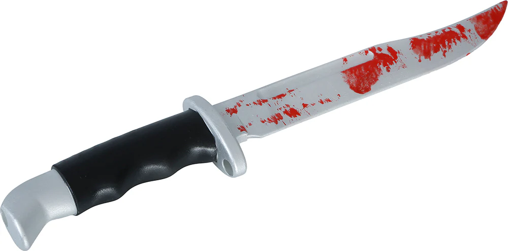 Cuchillo del Asesino de Scream con Sangre