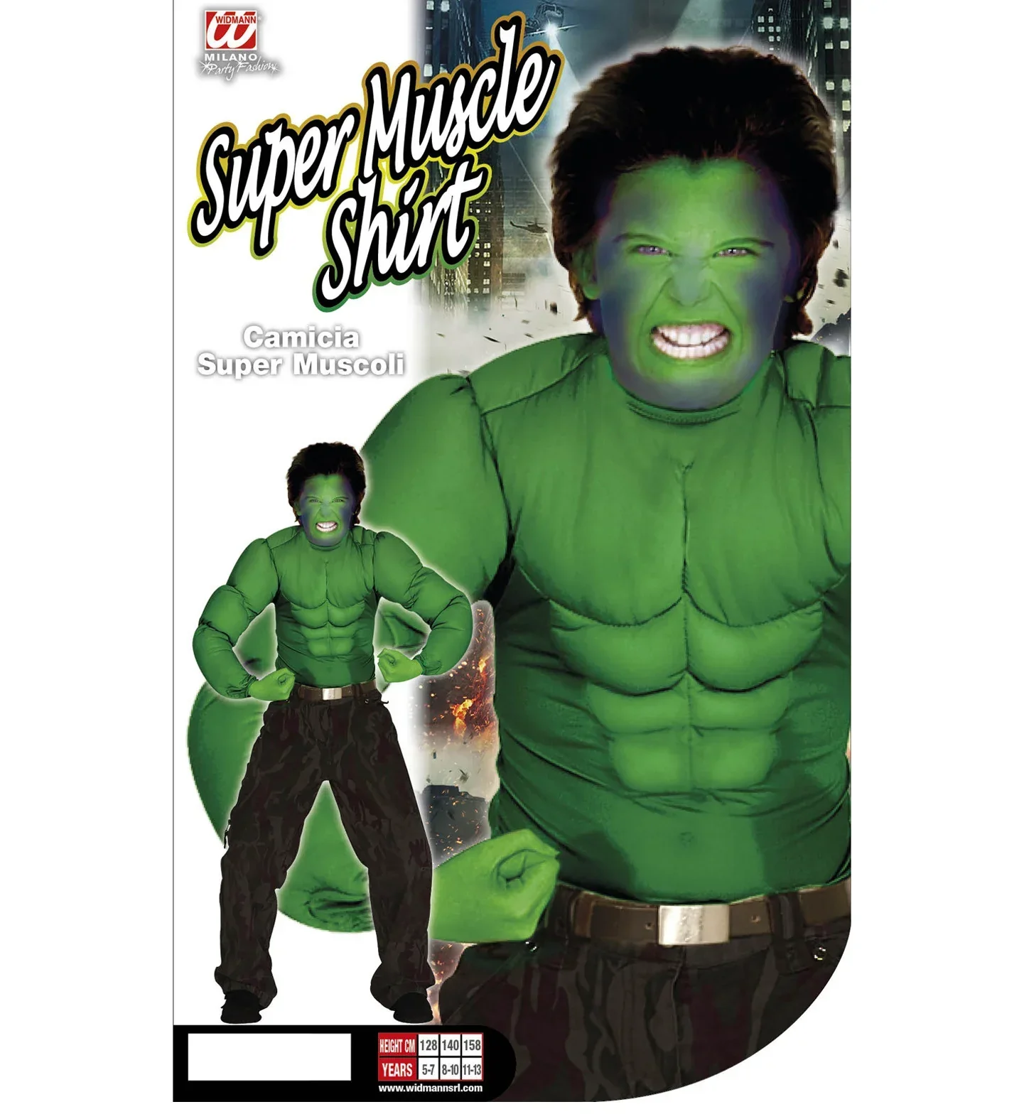 Cuerpo Musculoso Verde para Niño - Image 3