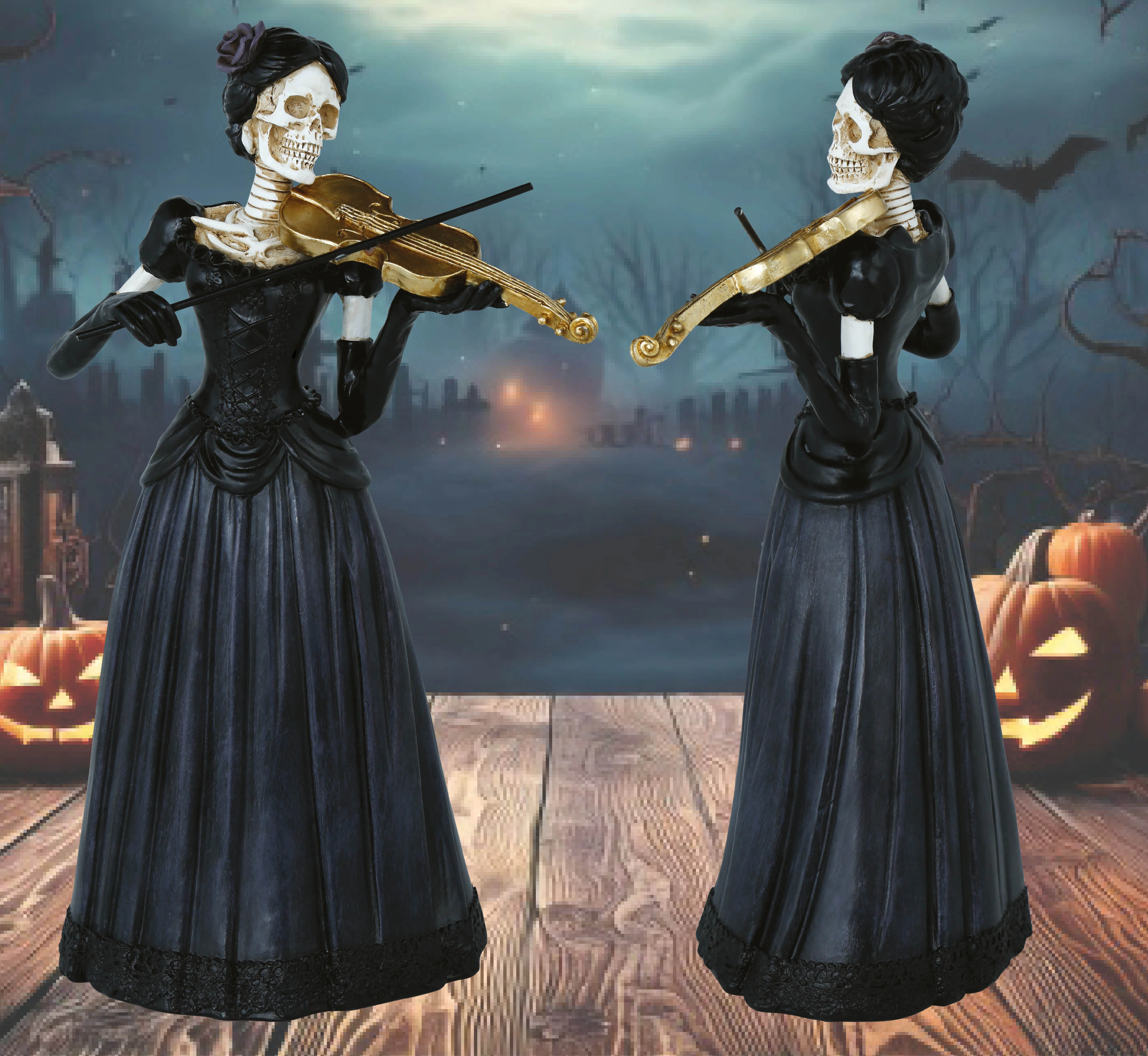 Dama Esqueleto con Violín para Decoración de Halloween - Image 5