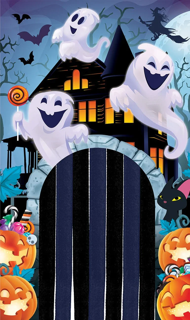 Decoración de Fantasmas y Calabazas para Puertas - Image 2