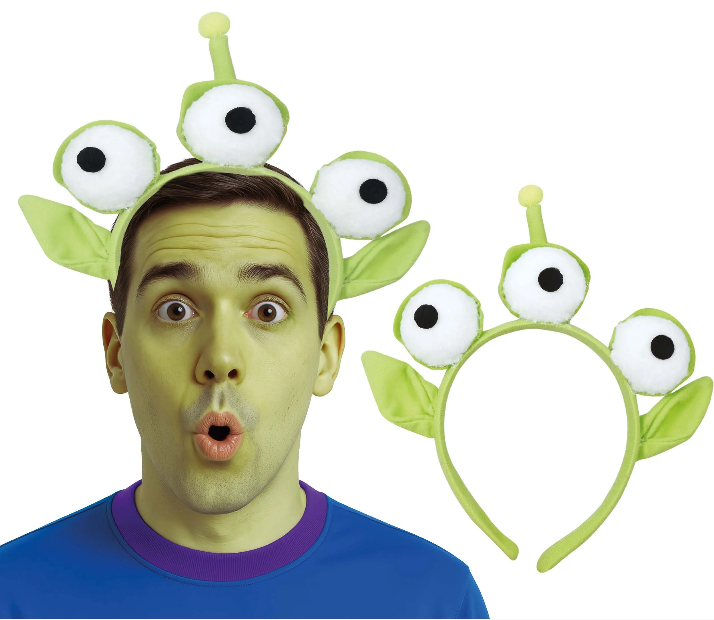 Diadema de Alien Verde con Ojos