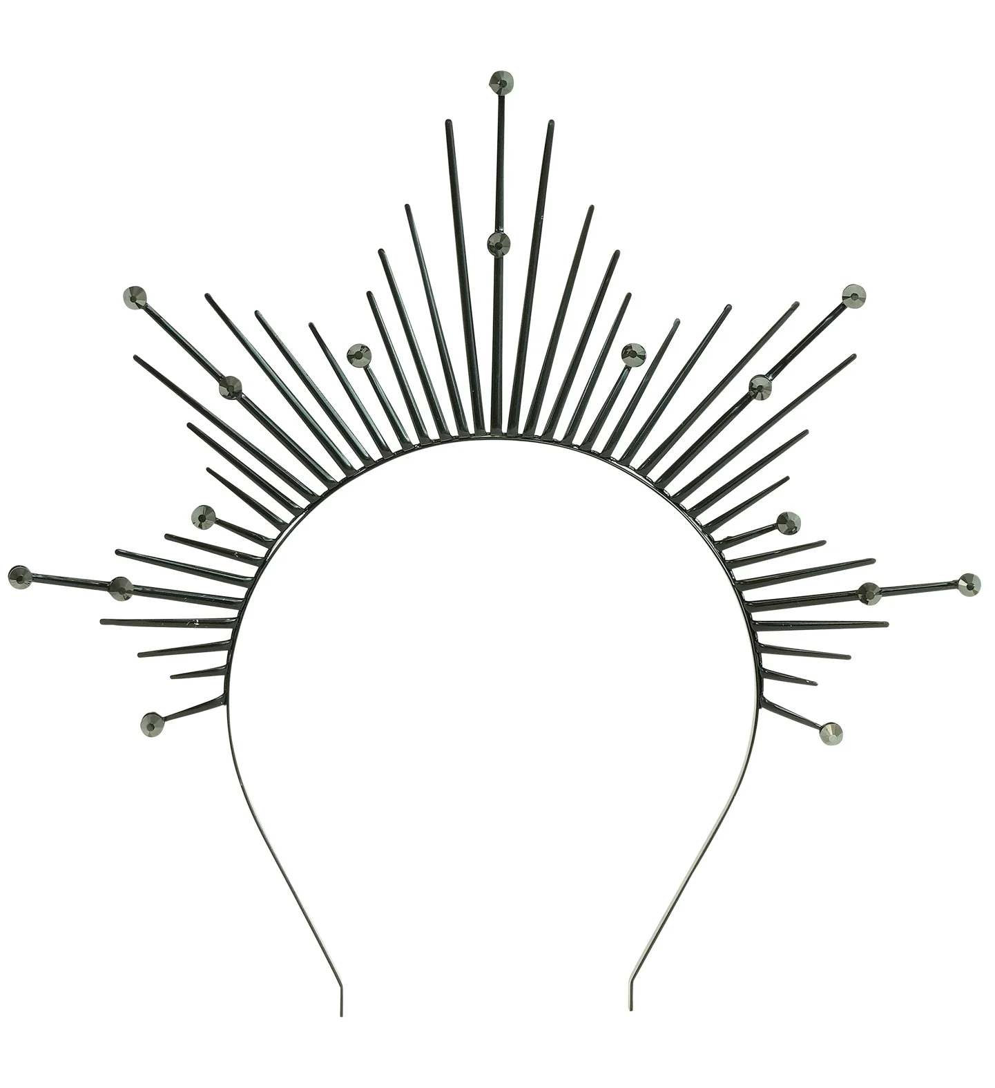 Diadema con Aureola Negra con Pedrería