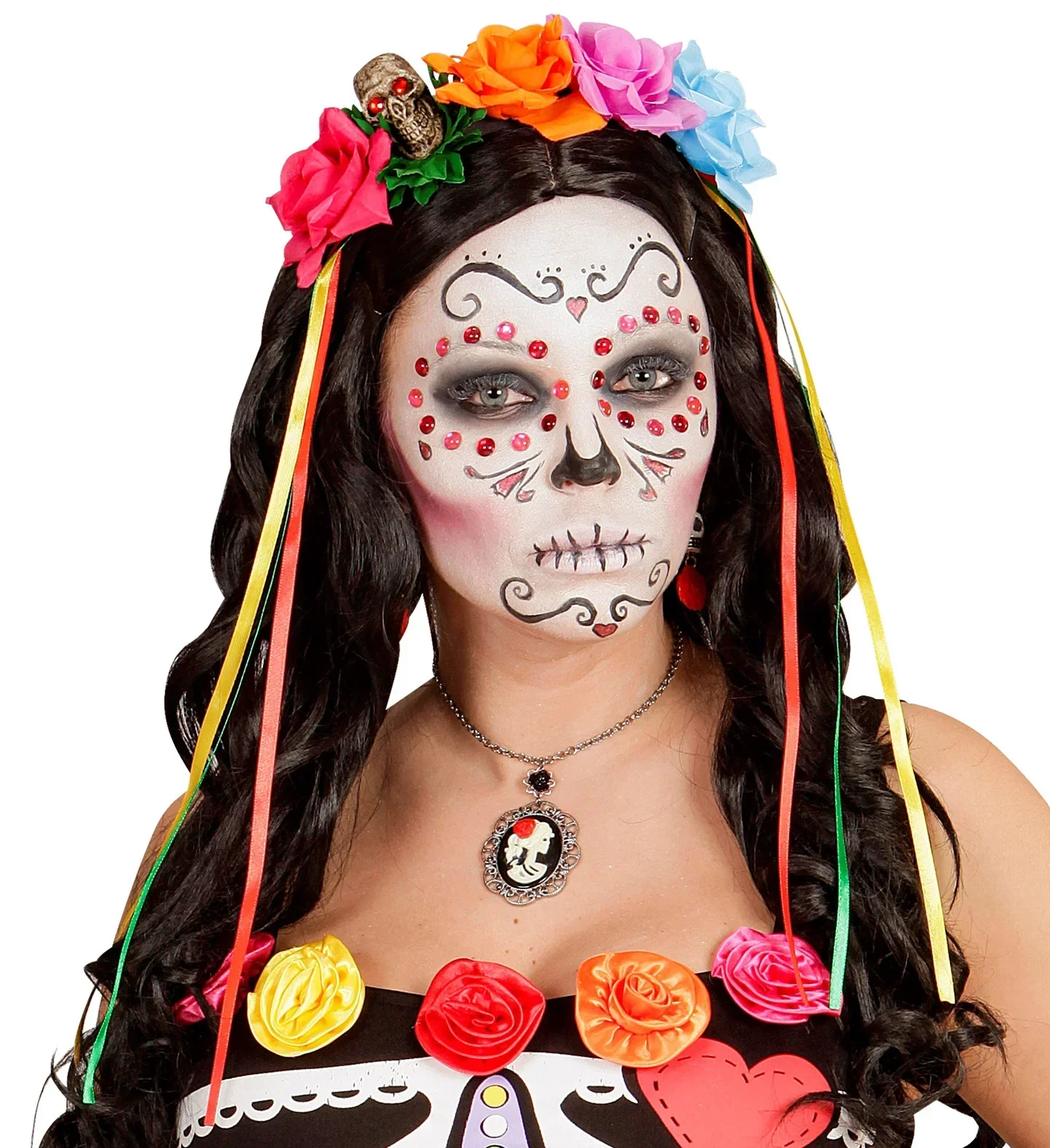 Diadema de Catrina con Rosas y Calavera - Image 4