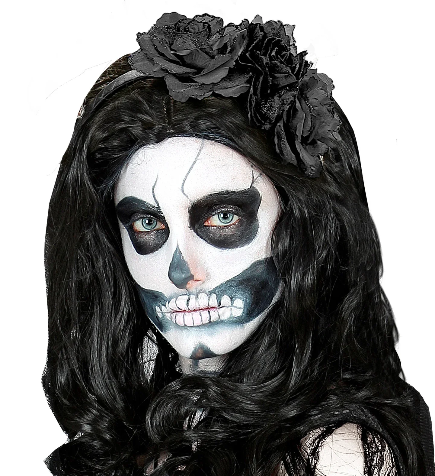 Diadema de Catrina con Rosas Negras - Image 3