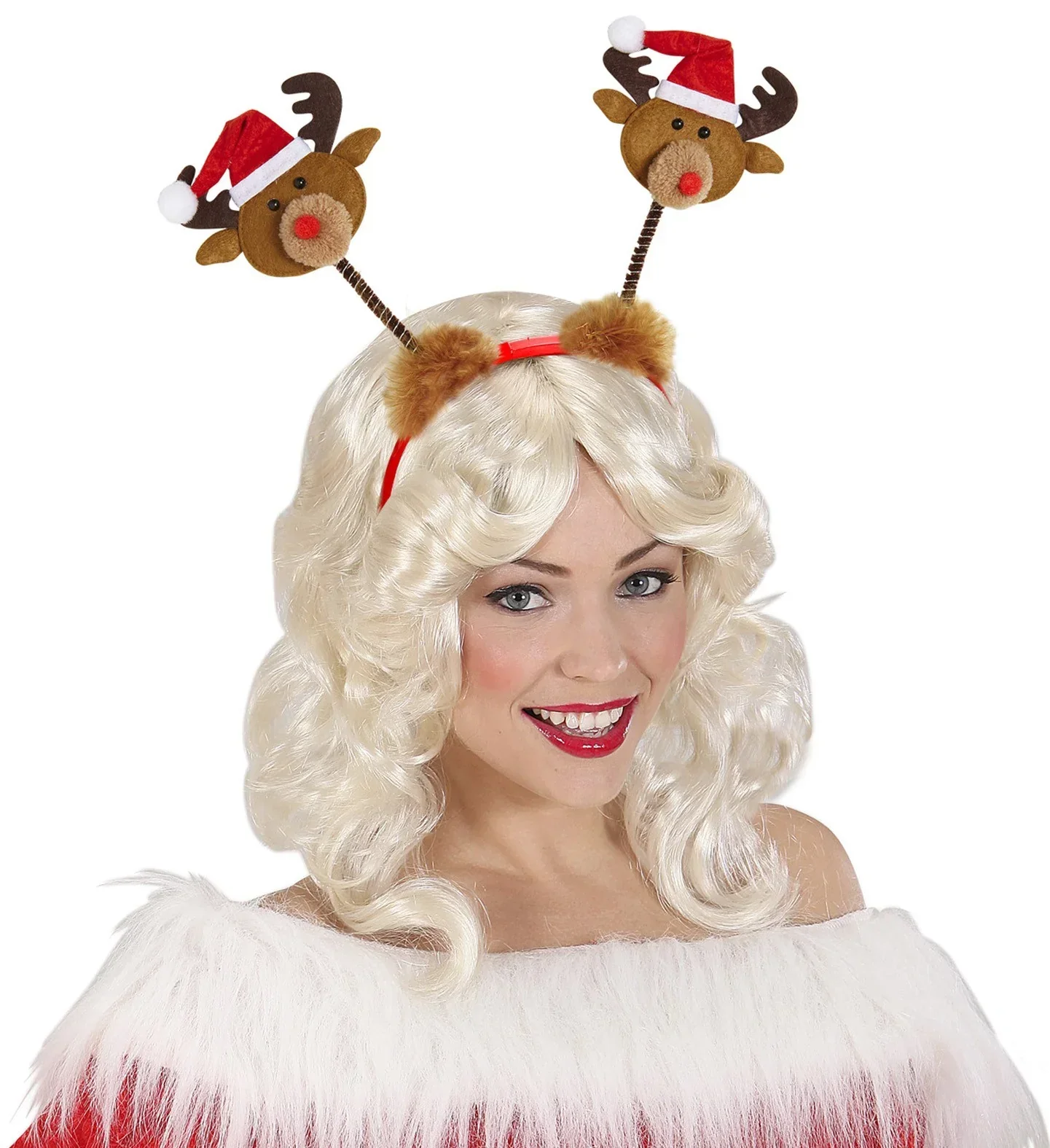 Diadema de Renos con Gorro de Papá Noel - Image 2