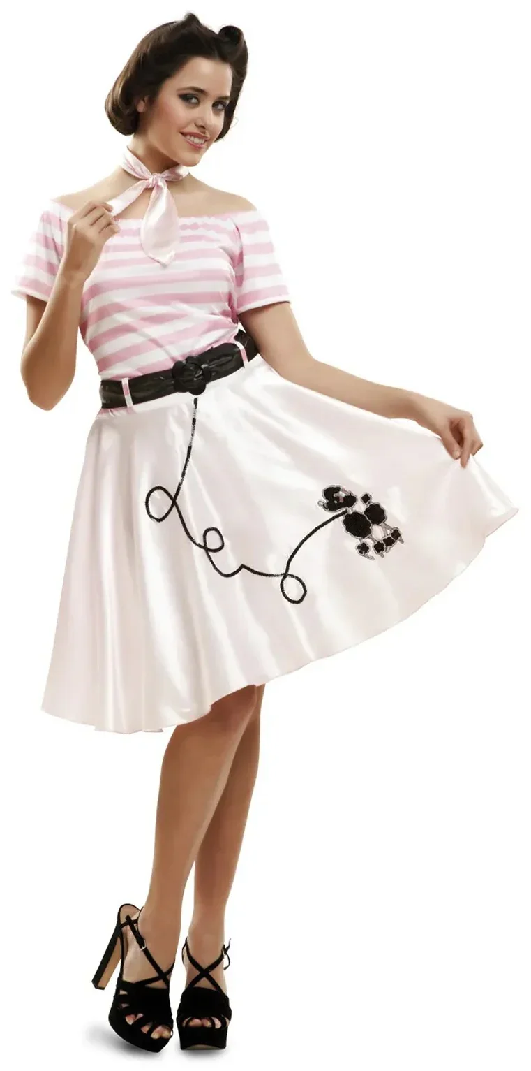 Disfraz de Chica Retro Años 50 Blanca para Mujer